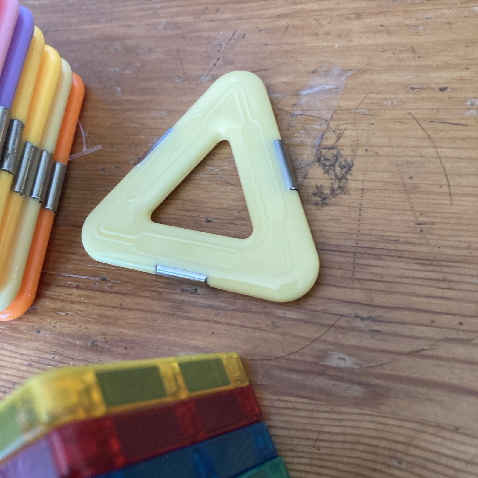 Lot of 32 Magnetic Tiles Different Colors/types Early Learning