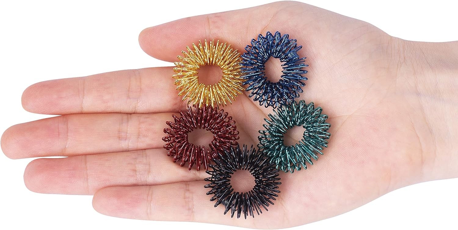Mr. Pen Spiky Sensory Rings 10 Pack Stress Relief Fidget Ring for Anxiety
