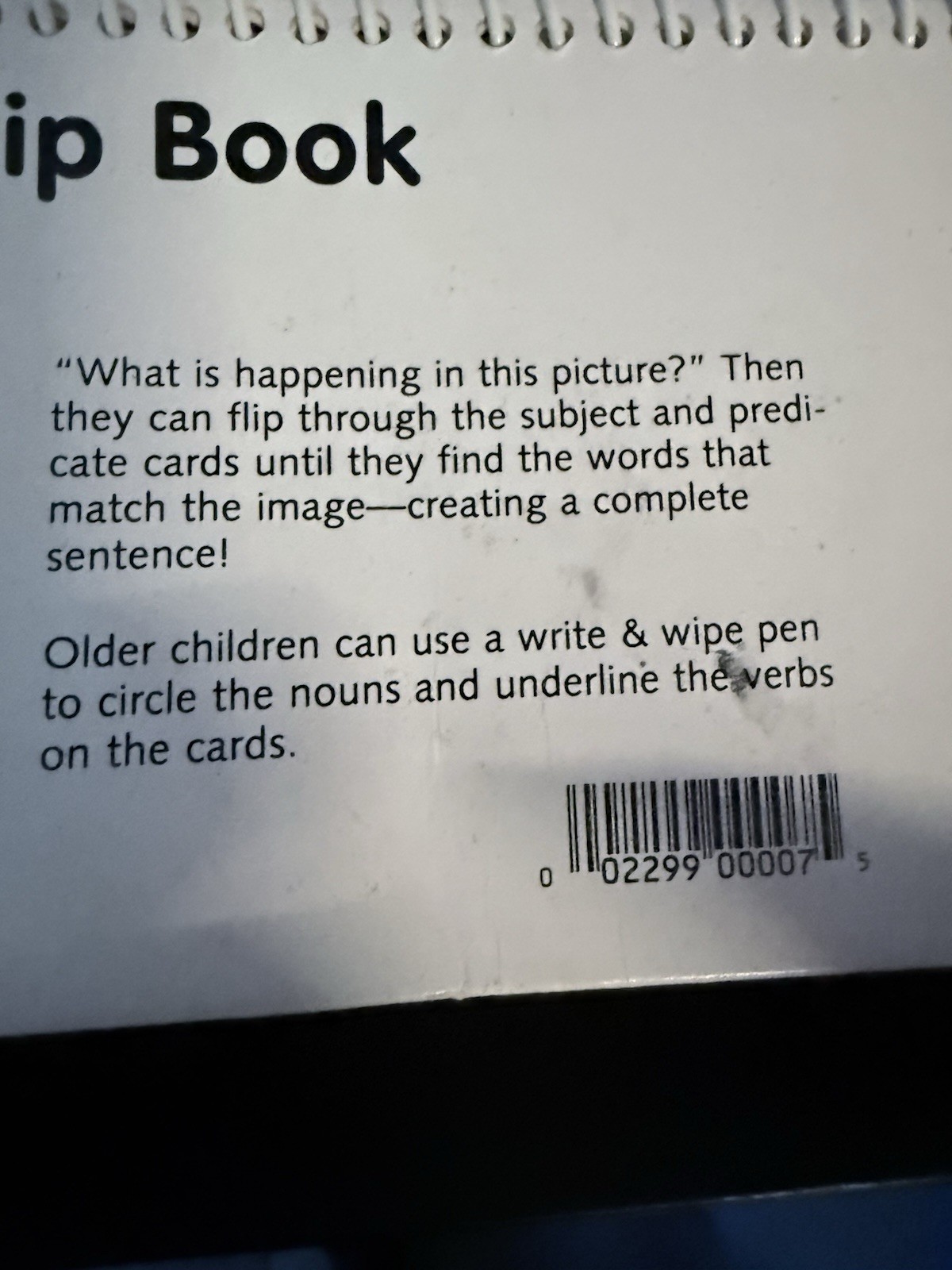 Lakeshore Subject & Predicate Flip Book Write & Wipe Learning System