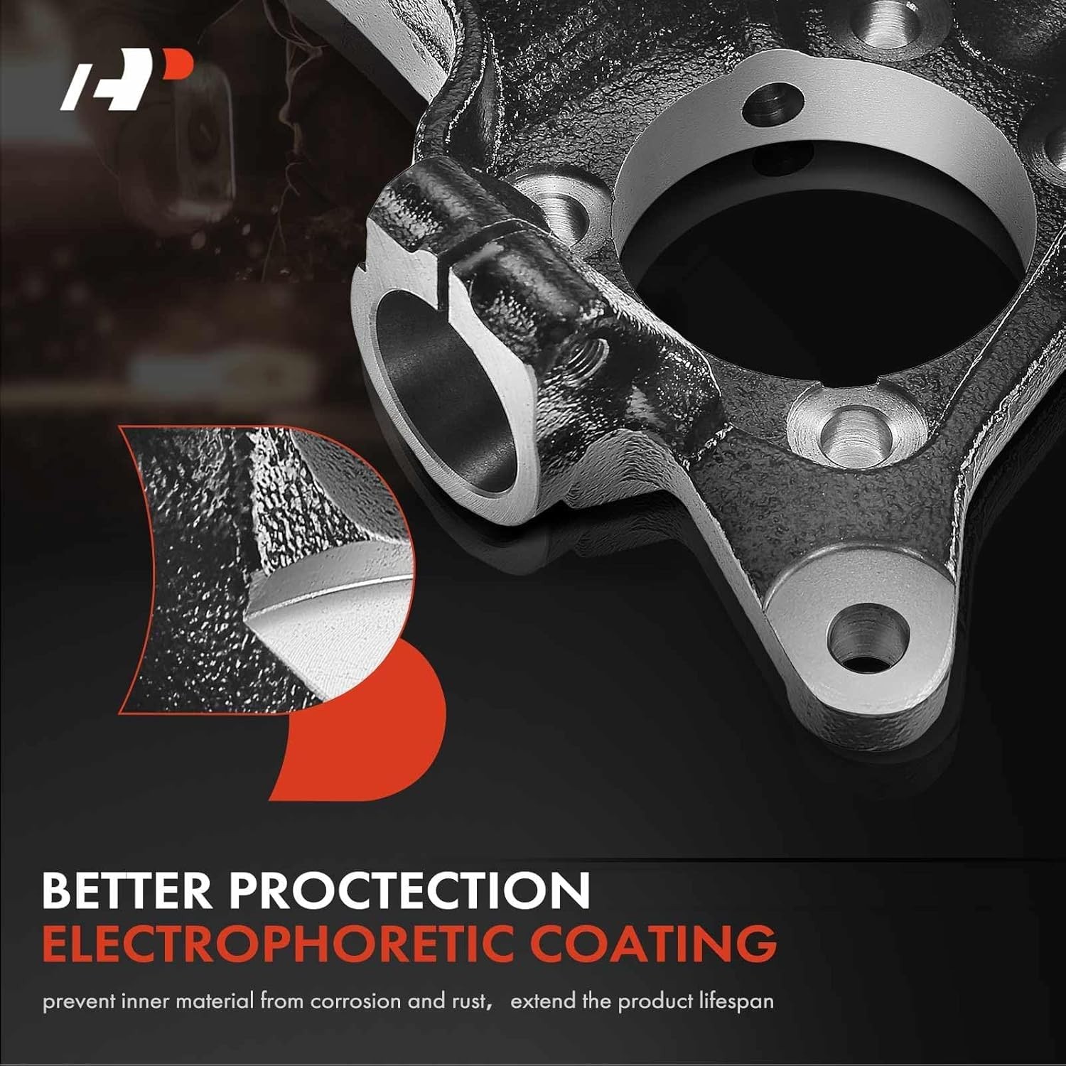 Front Right Suspension Steering Knuckle Compatible with Front Passenger Side
