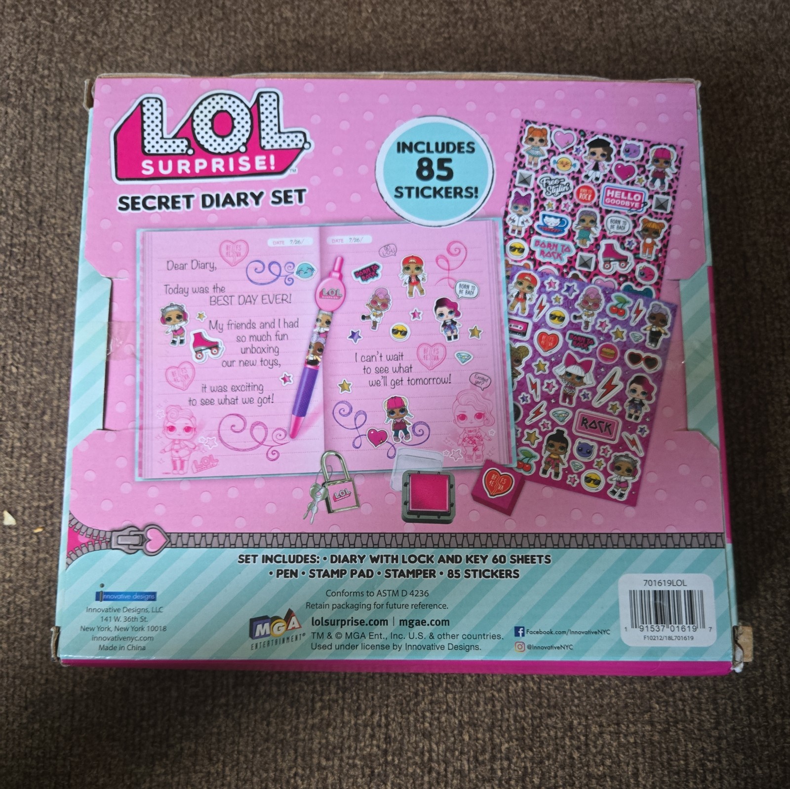 NEW! LOL SURPRISE SECRET DIARY SET STICKERS STAMPS PEN LOCK AND KEY