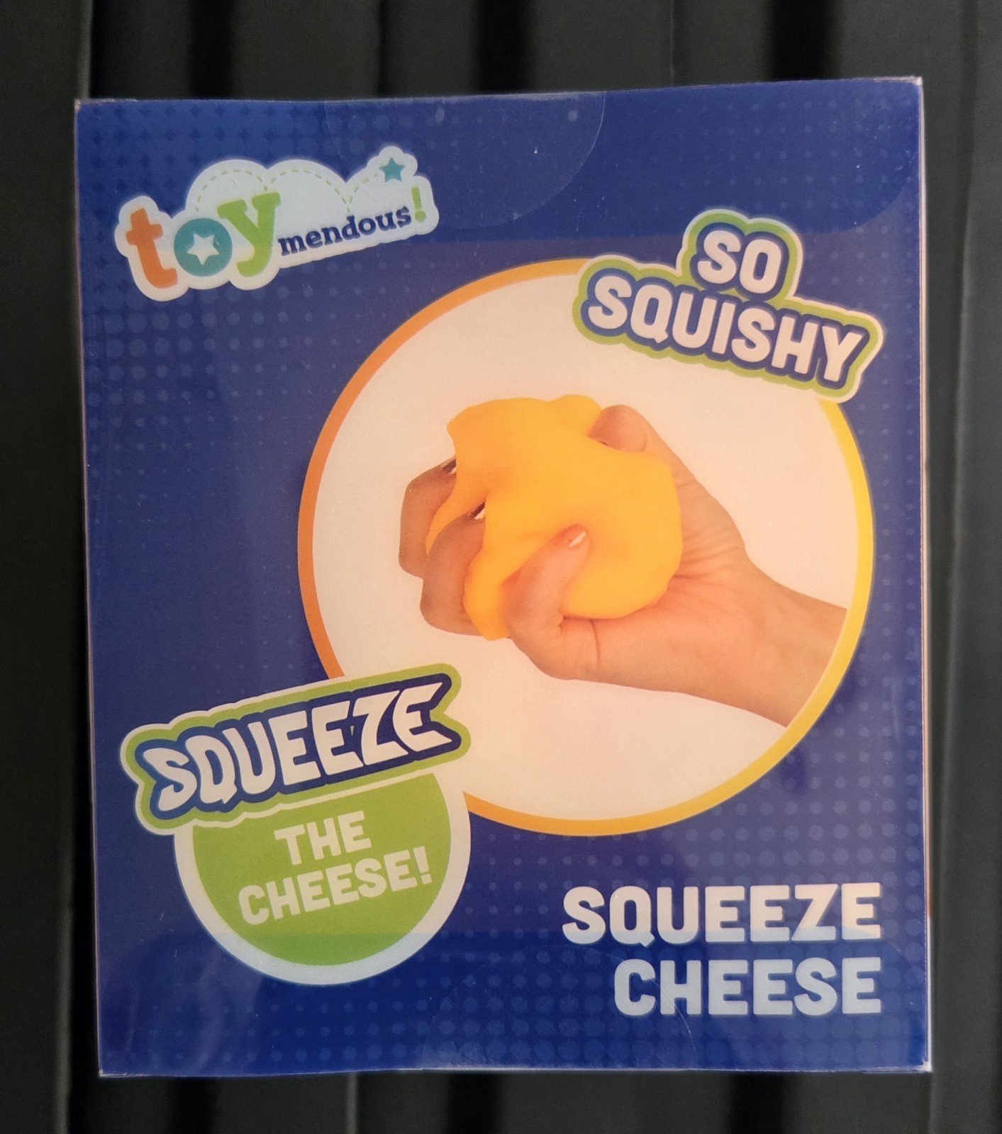 Toymendous Squeeze Cheese Non Toxic Squish Toy – Cheese Block – Authentic