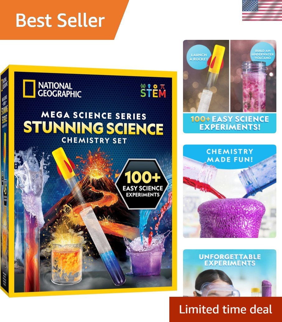 Blue Marble Stunning Chemistry Set – Mega Science Kit with 45 Easy Experiment…