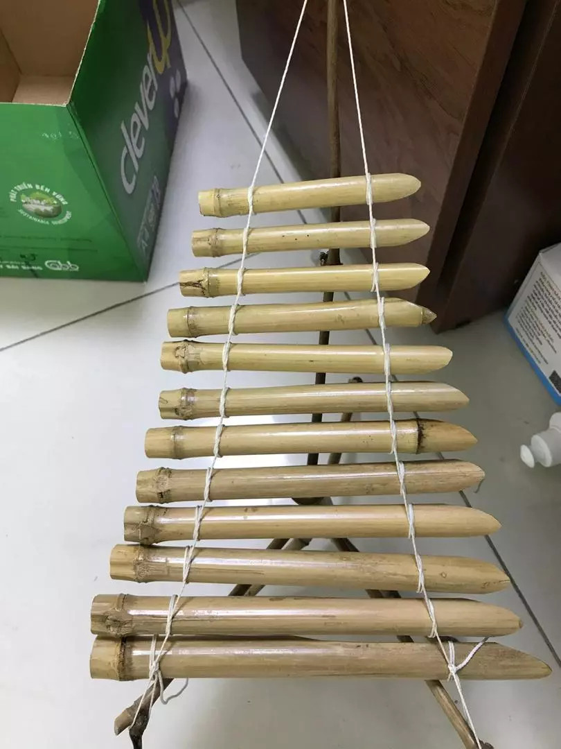 Mini T’rưng Bamboo Instrument Vietnam for Children & Desks or Decorative Shelves