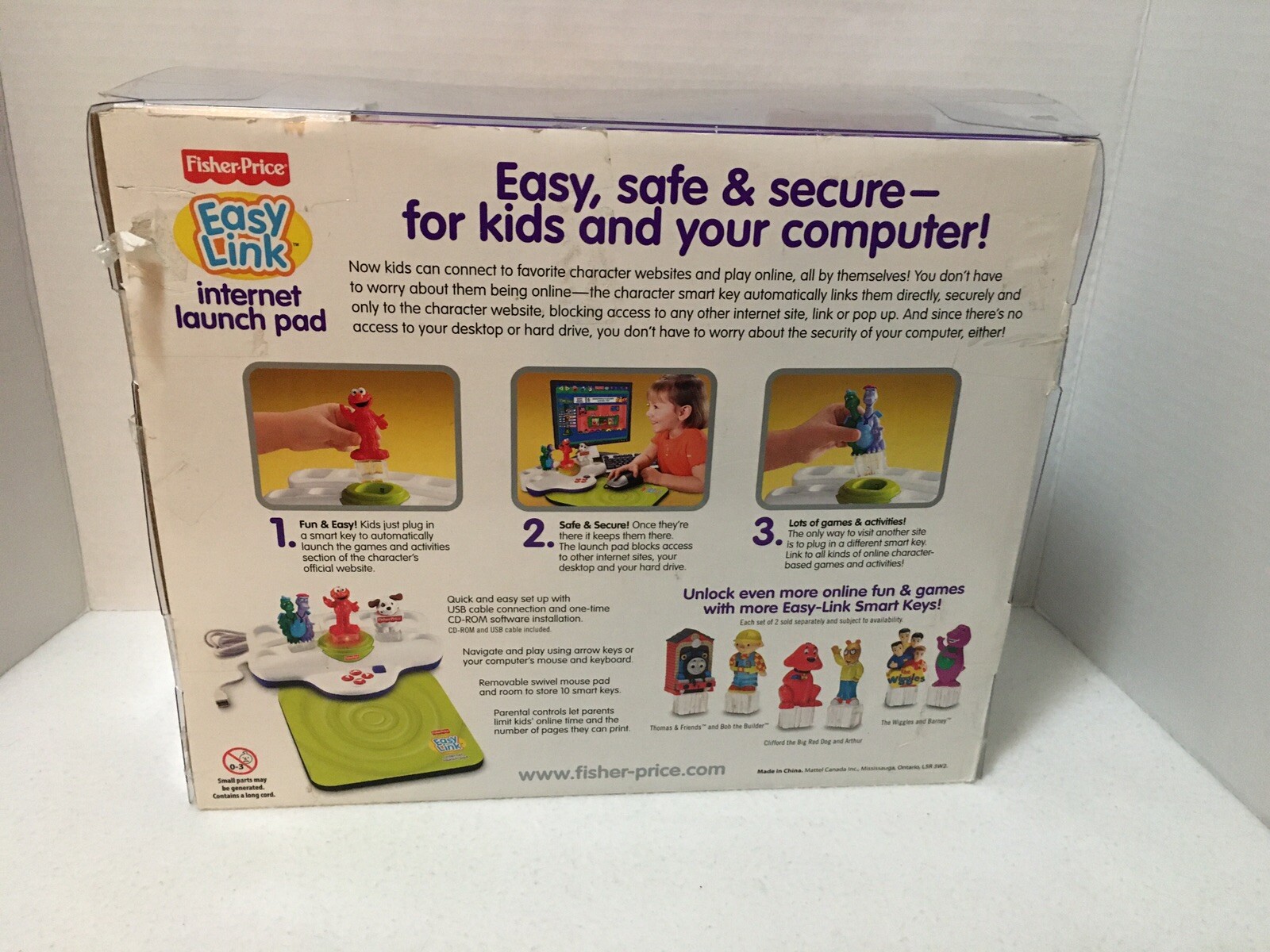 2007 Fisher Price EASY LINK INTERNET LAUNCH PAD Elmo Dragon Tales