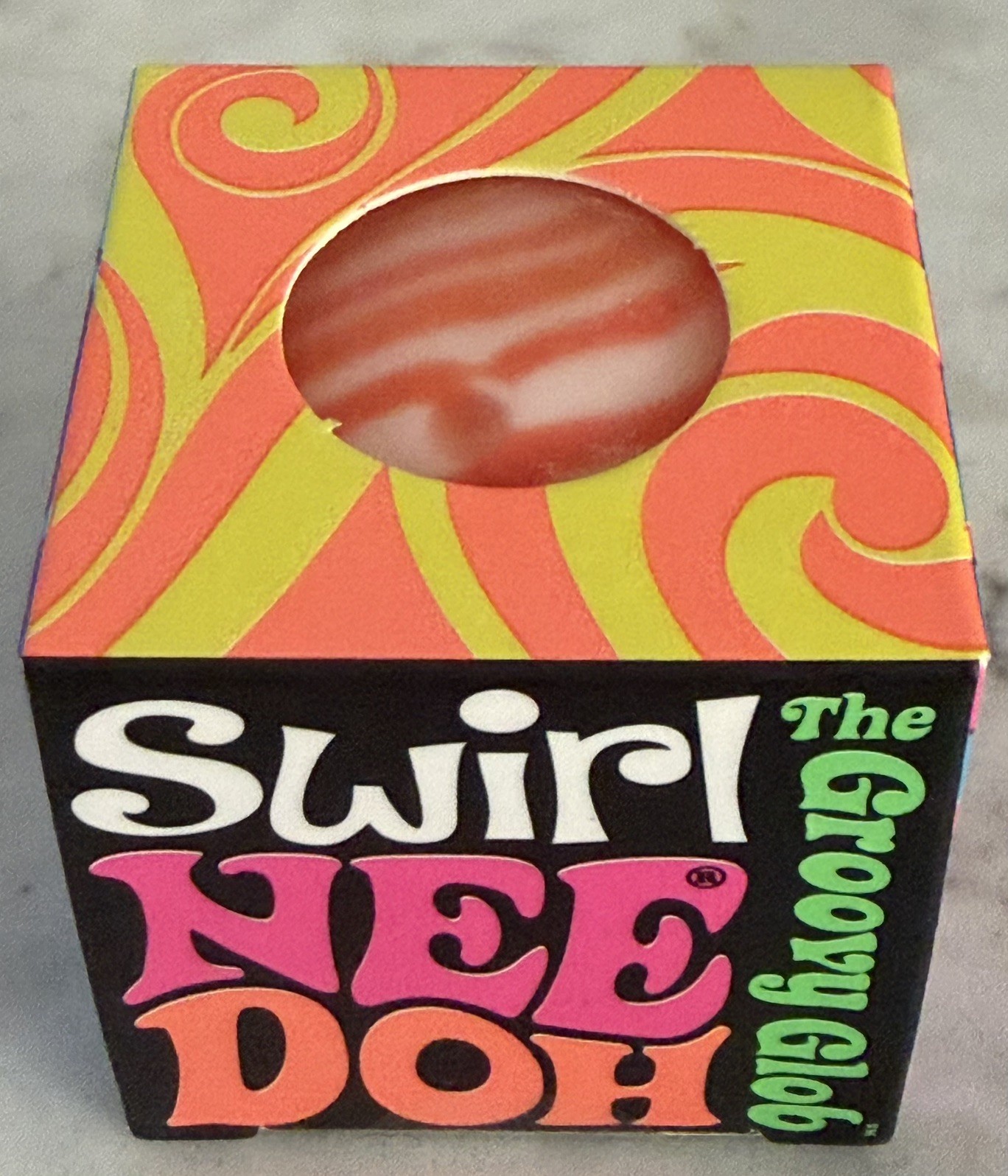 Schyilling Needoh Teenie Single — Mini Groovy Glob – Orange Swirl