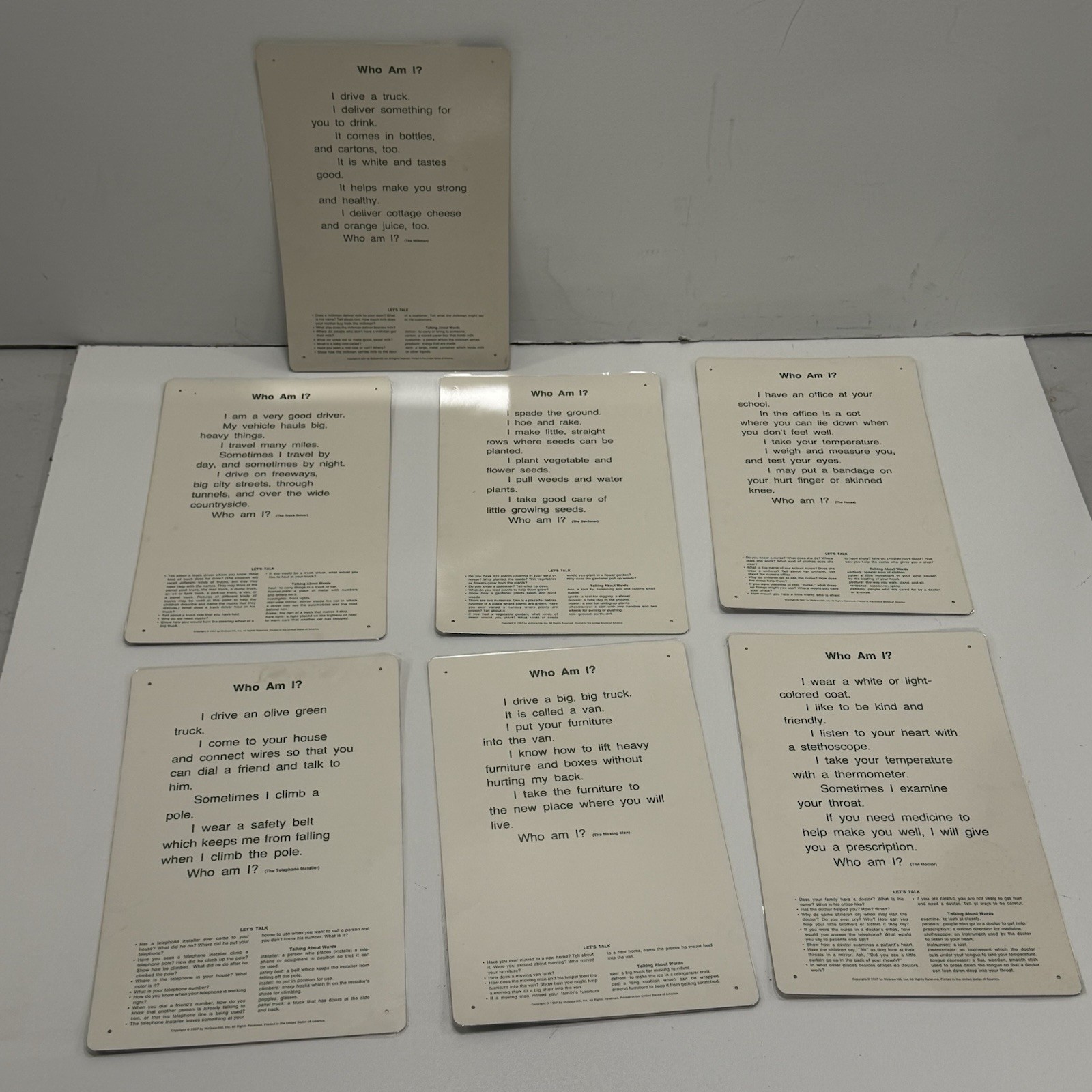 Vintage Lot Of 19 McGraw-Hill 1967 Teaching Classroom School Posters Lessons