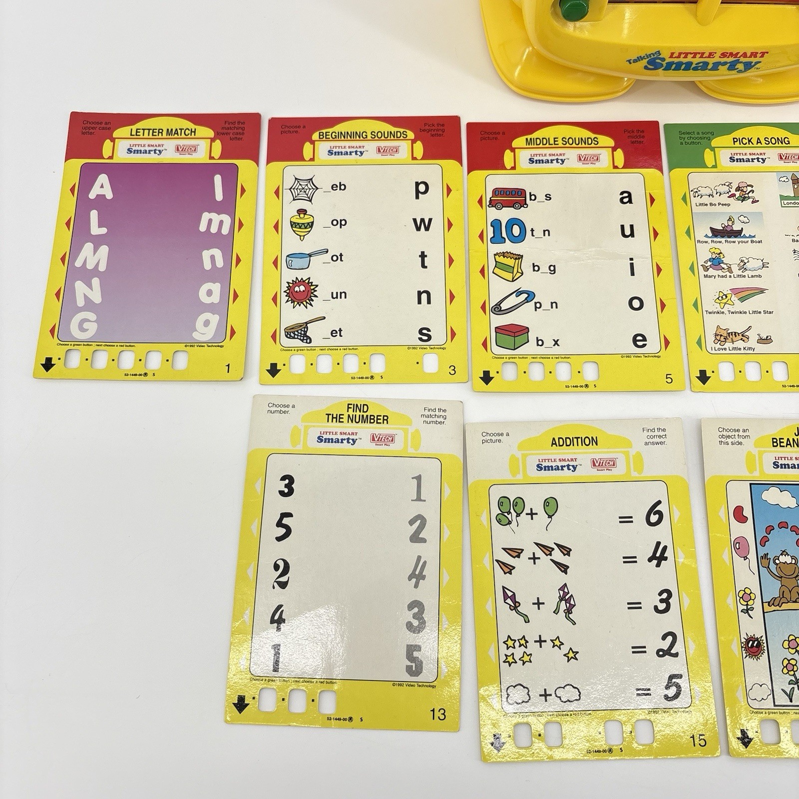 VTech Talking Little Smart Smarty VTG Robot & 10 2-Sided Activity Cards Works
