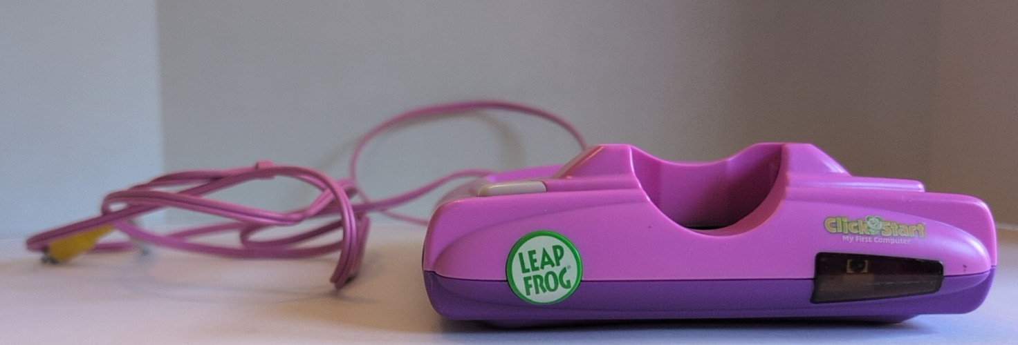 LeapFrog Clickstart My First Computer W/ Controller Console 1 Game Tested Works