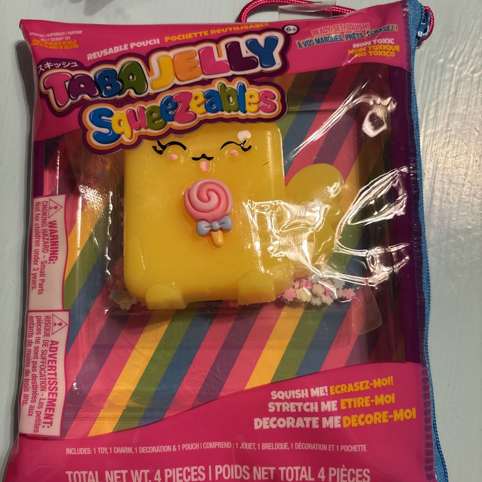Taba Jelly Squeezeables Yellow Dog Squishy, Connie Corgi Squishi Squeeze Toy USA