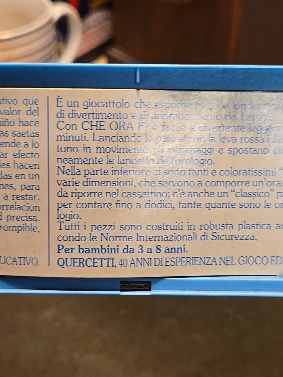 Quercetti Time Machine – Fun Learning To Tell The Time Toy – Made in Italy
