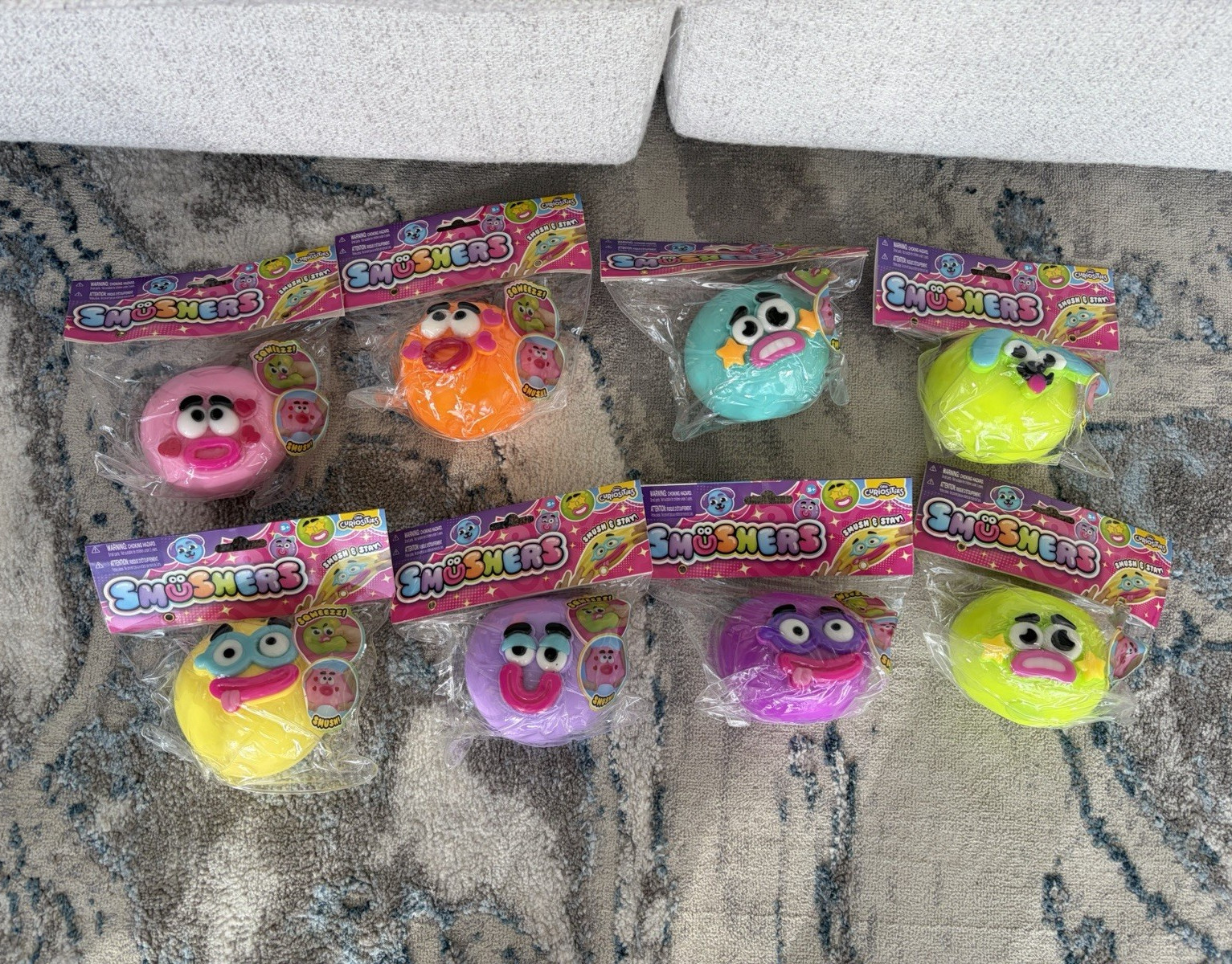 Smooshers Series 3 Tactile Squeeze Toys Multicolor Lot of 7 Ages 4+ 20$ ea