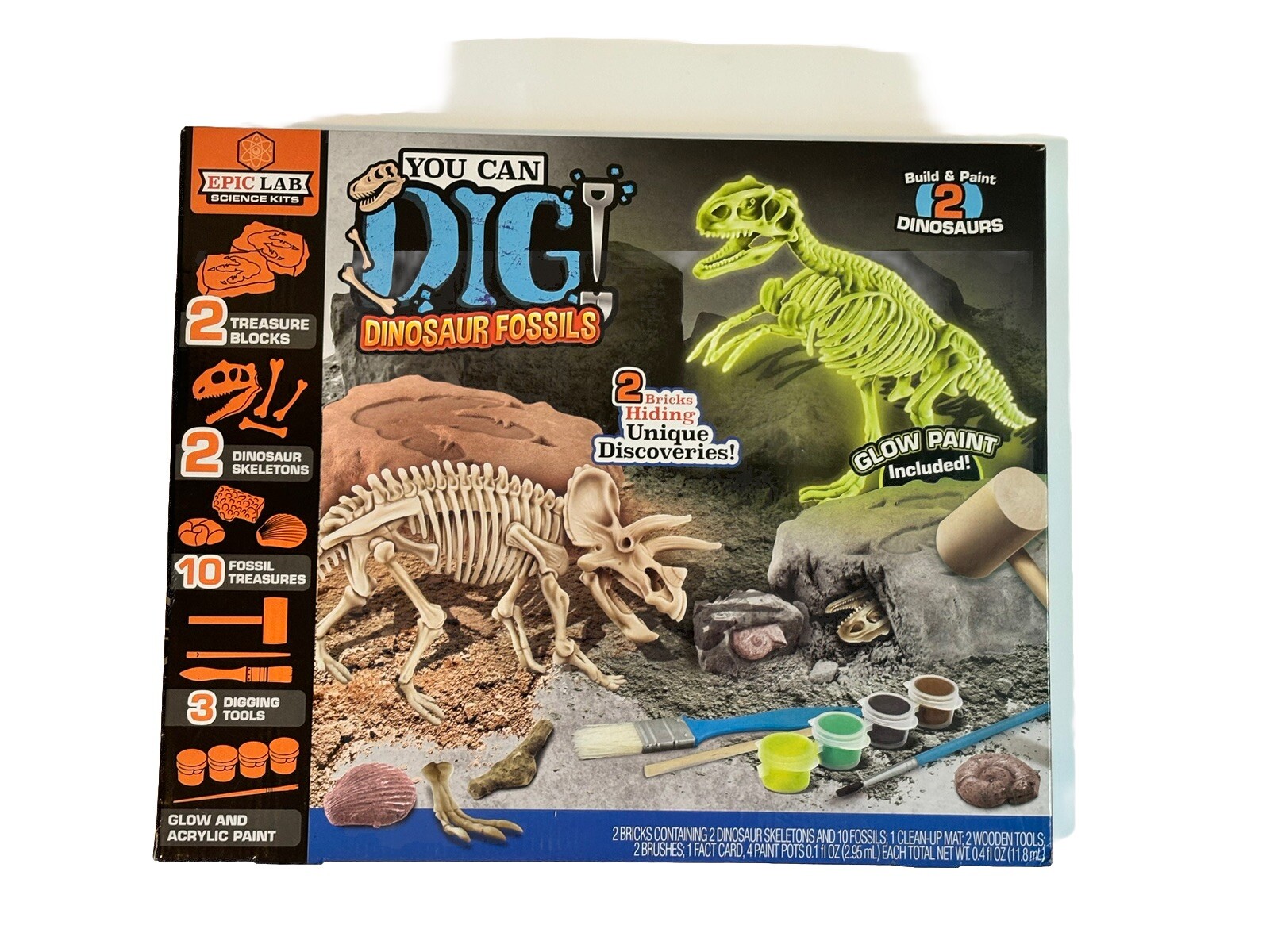 Dinosaur Fossil Activity Kit — Epic labs, NEW & Unopened