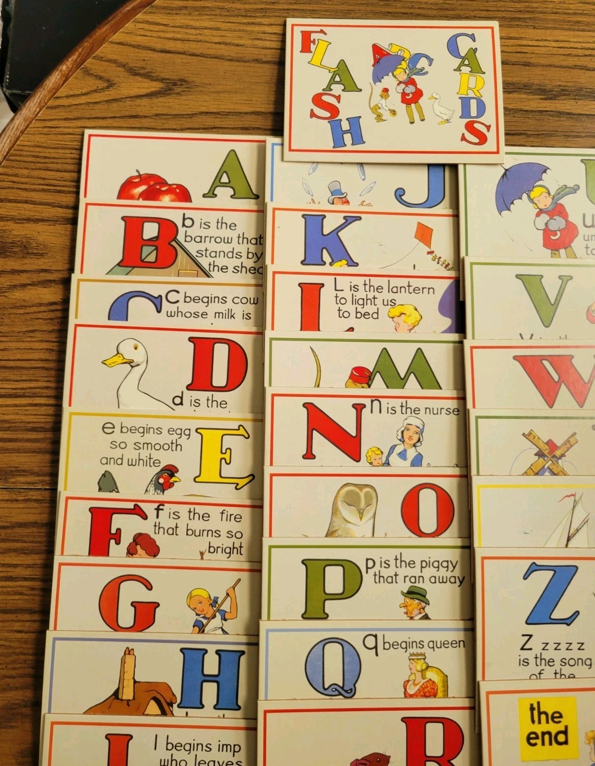 Vintage 2002 Cavallini & Co Italy 1930 Alphabet Flash Cards Reproduced 1930s