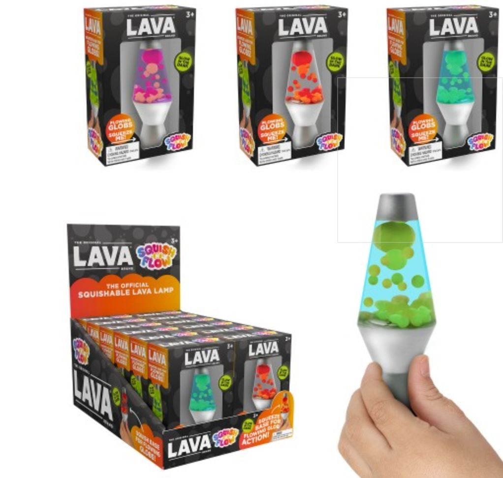 Schylling LAVA Squish N Flow NeeDoh LAVA Lamp Toy Glow in the Dark NEW 2 Pack