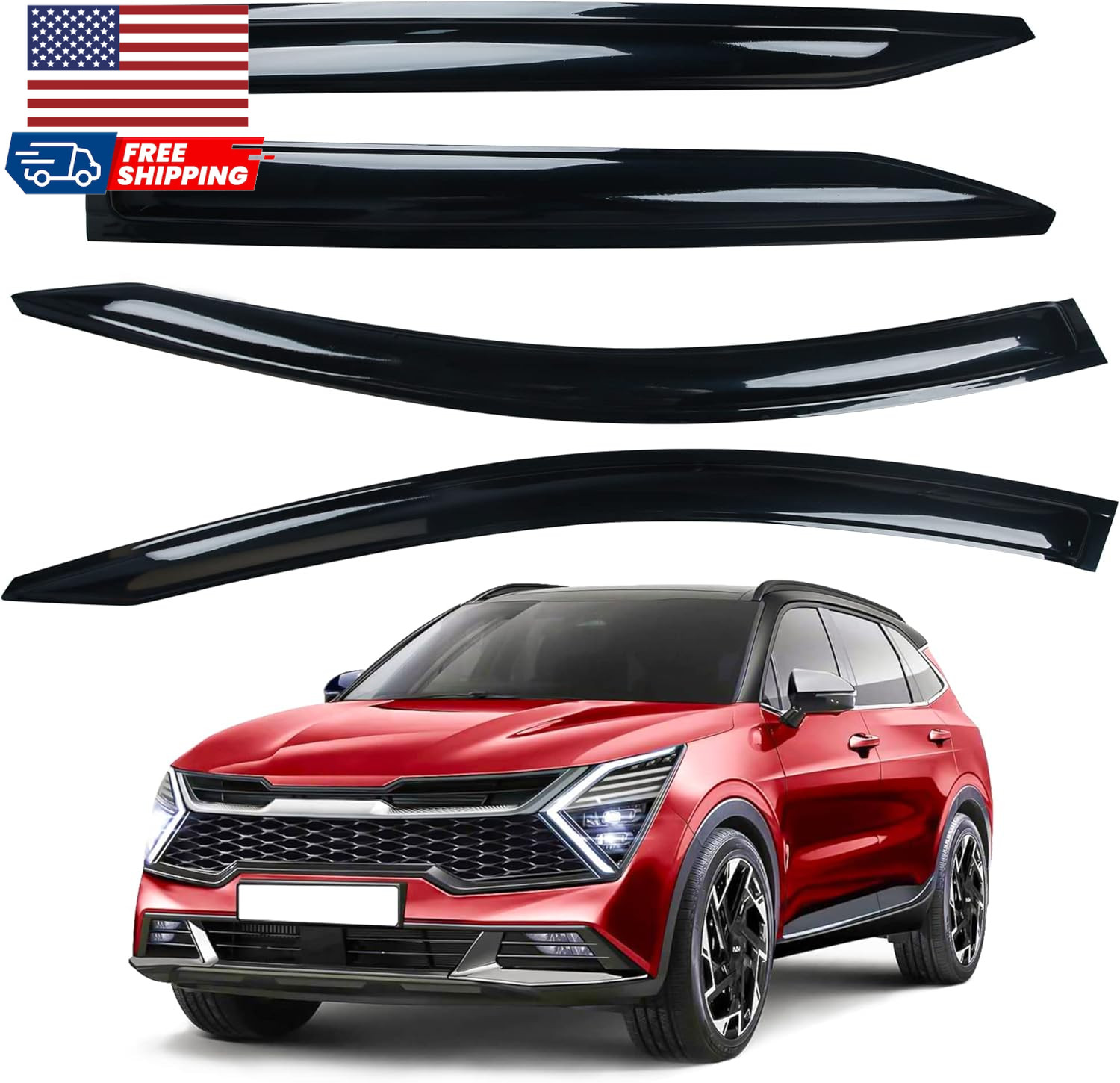 Window Rain Guard for Kia Sportage 2023 2024 2025 2026 LX EX SX Prestige