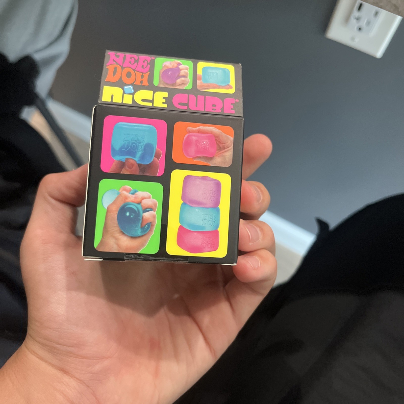 Nee Doh Glitter Nice Cube Squish Toy Assorted Colors