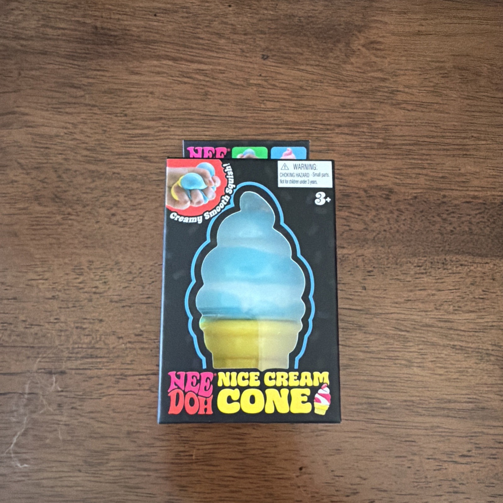 Schylling NeeDoh Nice Cream Cone Squeeze Toy Blue/Yellow, Age 3+ MPN 26042NAB