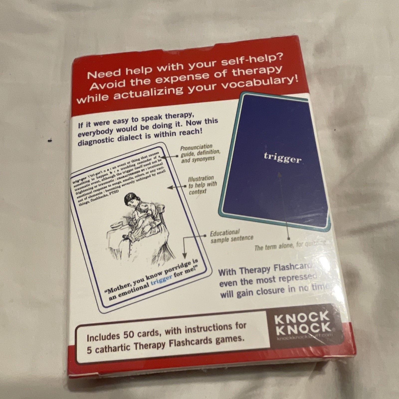 Knock Knock Therapy Flashcards 50 Cards Teens Educational Self-Help