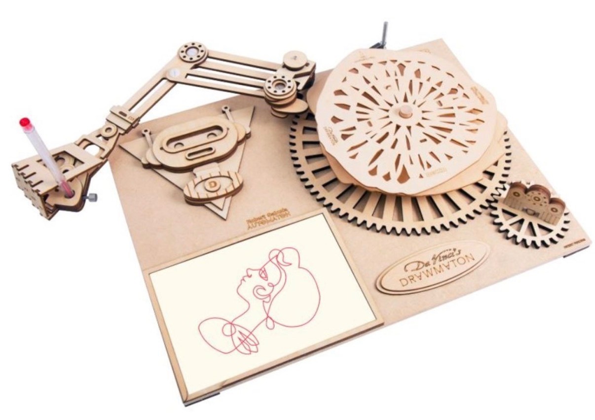 ROKR Da Vinci’s Drawmaton (The Robot) Wooden Drawing Robot Automaton NEW