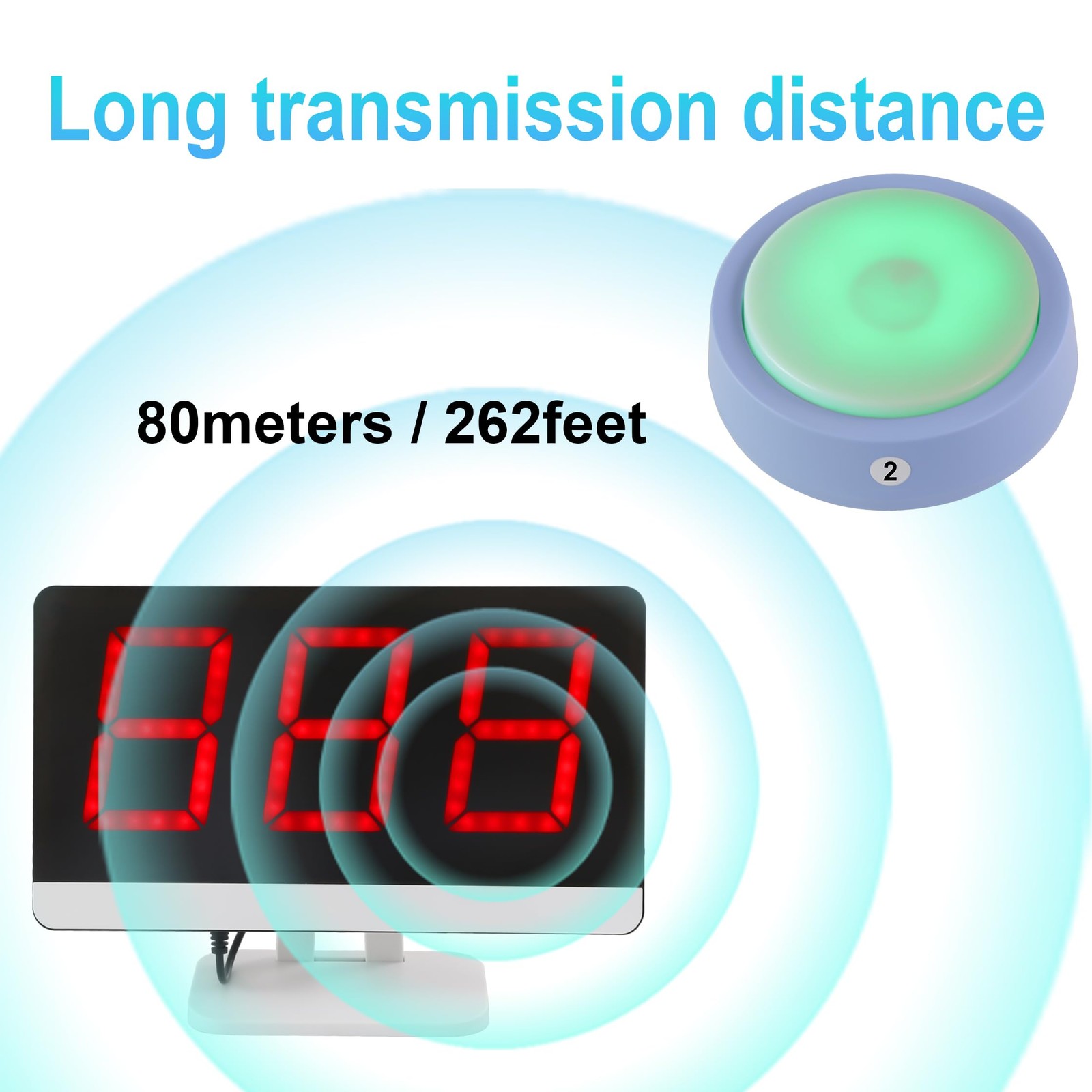 Wireless Quiz Answer Game Buzzer System 262ft Range 10 Buttons Set for Trivia
