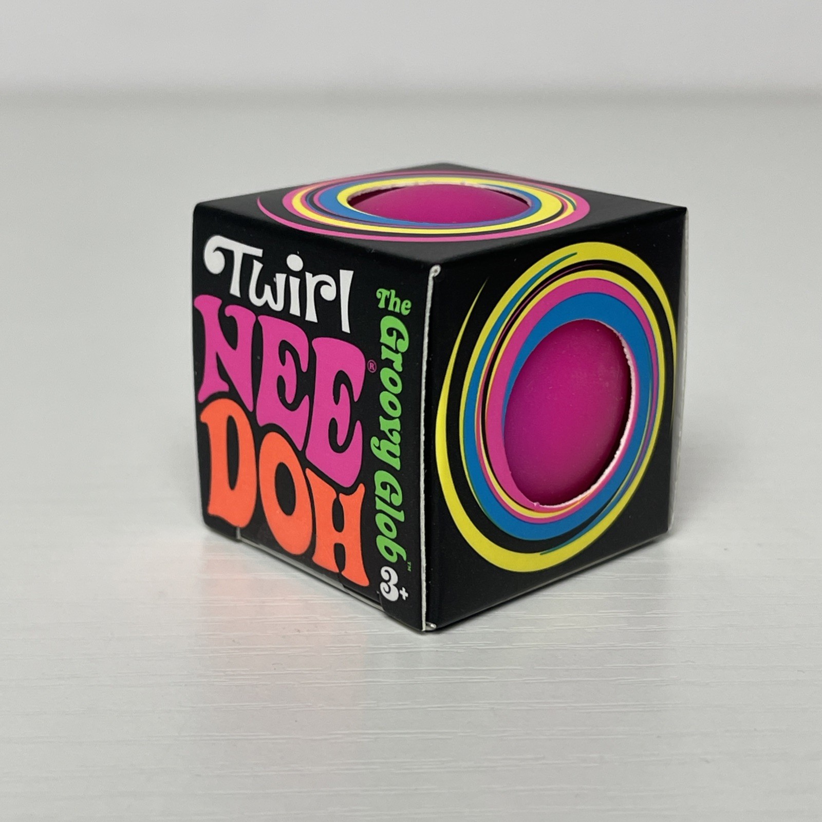 Authentic – Needoh Groovy Globe Mini Squishy Fidget Toy Pink – US Seller