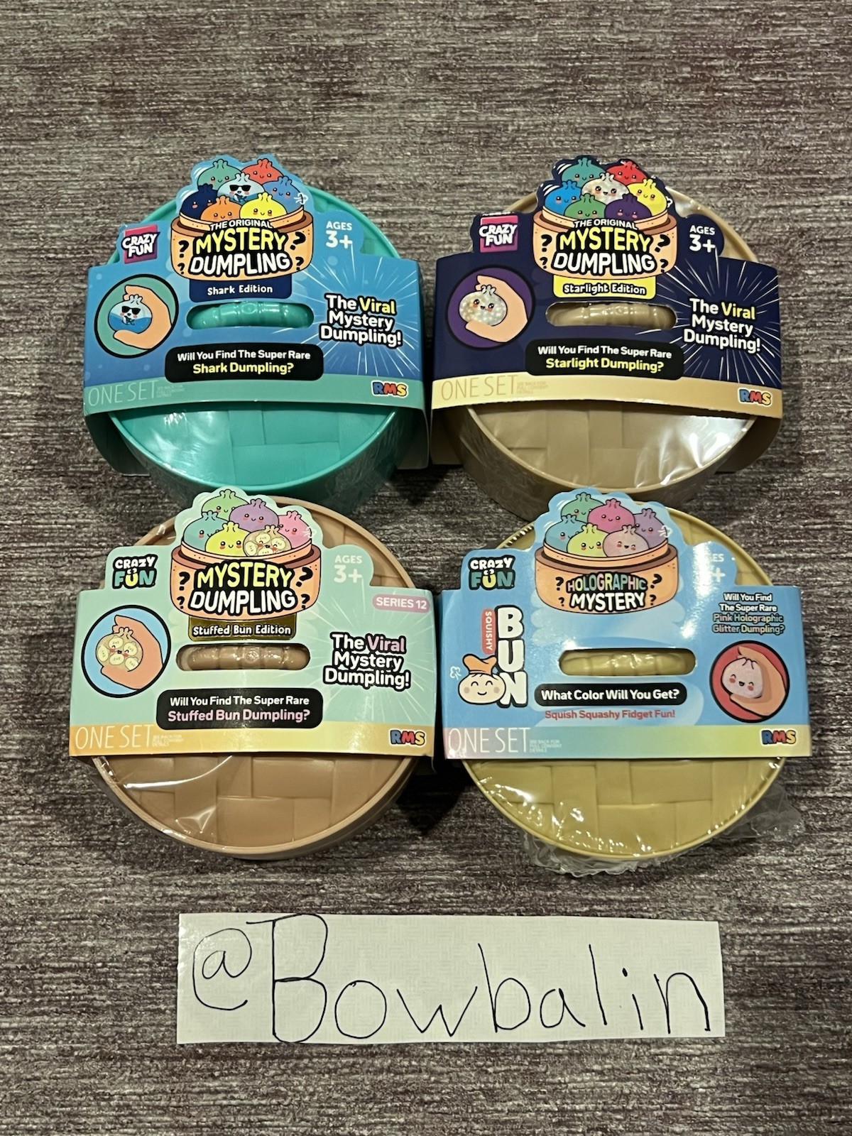 Mystery Dumpling Five Below – Stuffed, Starlight, Holographic, Shark – Lot Of 4!