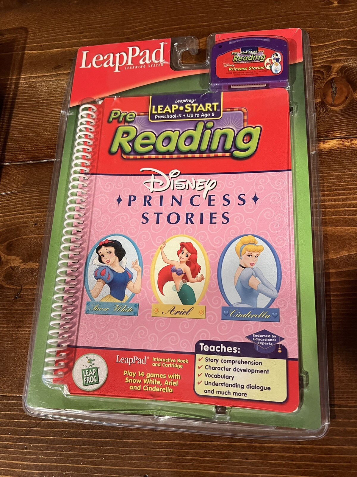 LeapPad Book and Cartridge Set Of 2 New Sealed Disney Princess/Fairy Tales