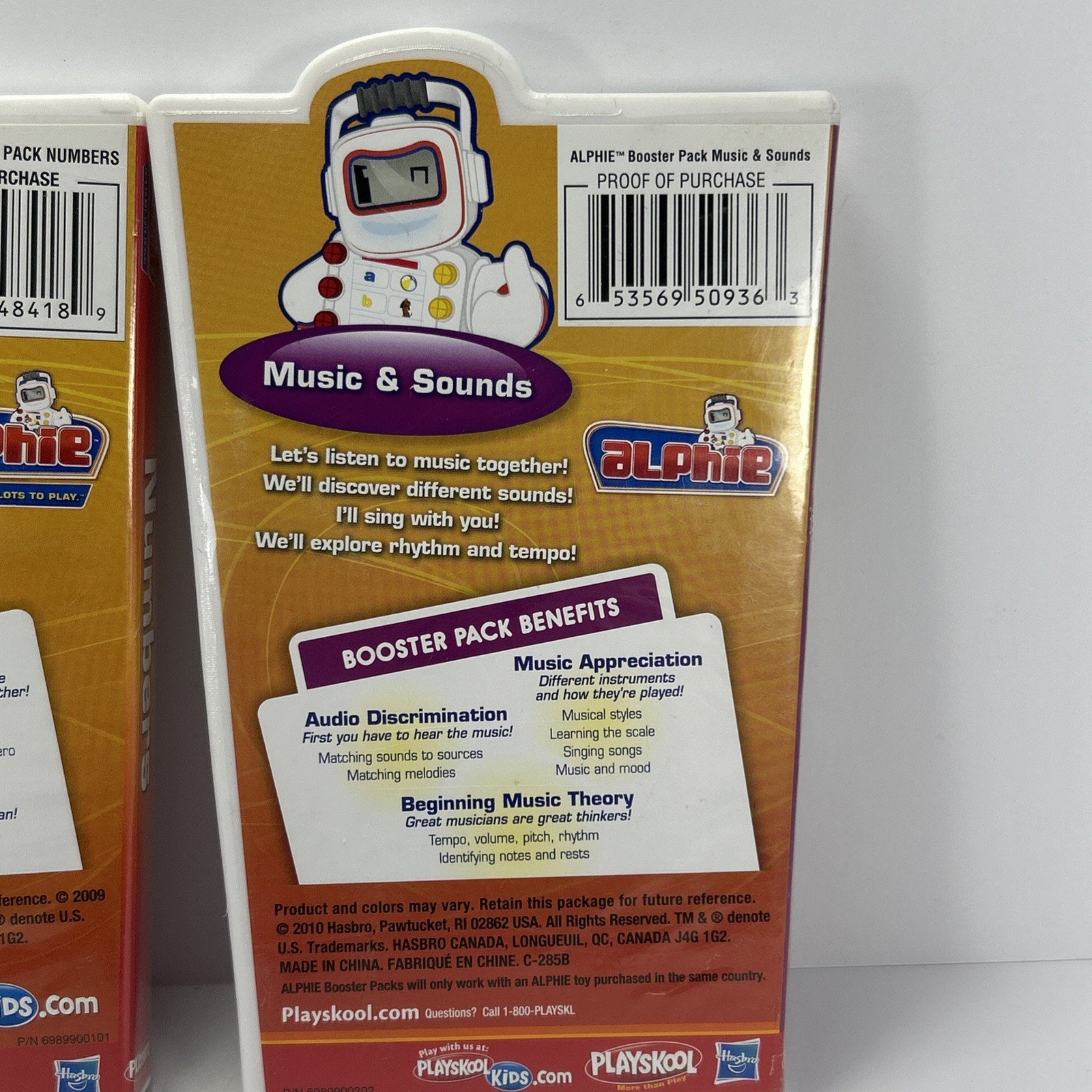 Hasbro PLAYSKOOL Alphie + Booster Packs – Numbers + Music & Sounds