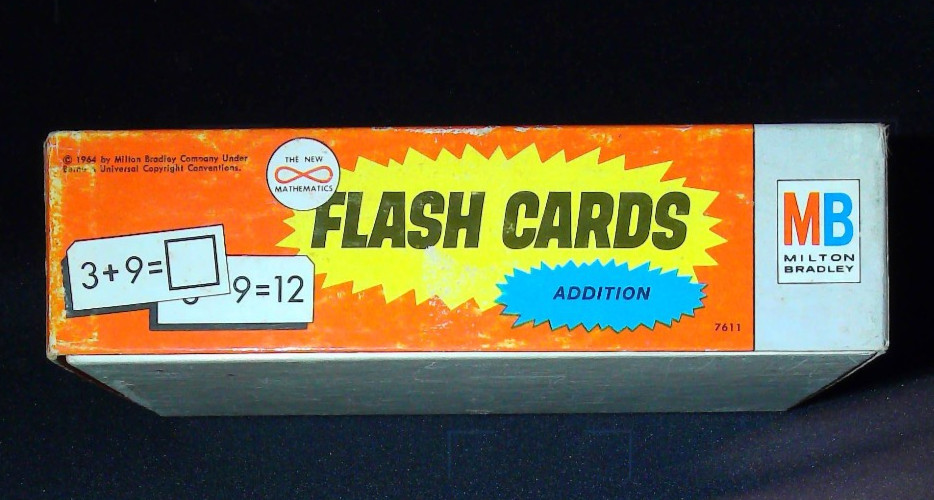 MILTON BRADLEY Flash Cards Addition New Math Vintage 1964 Grades 2-6 Home School