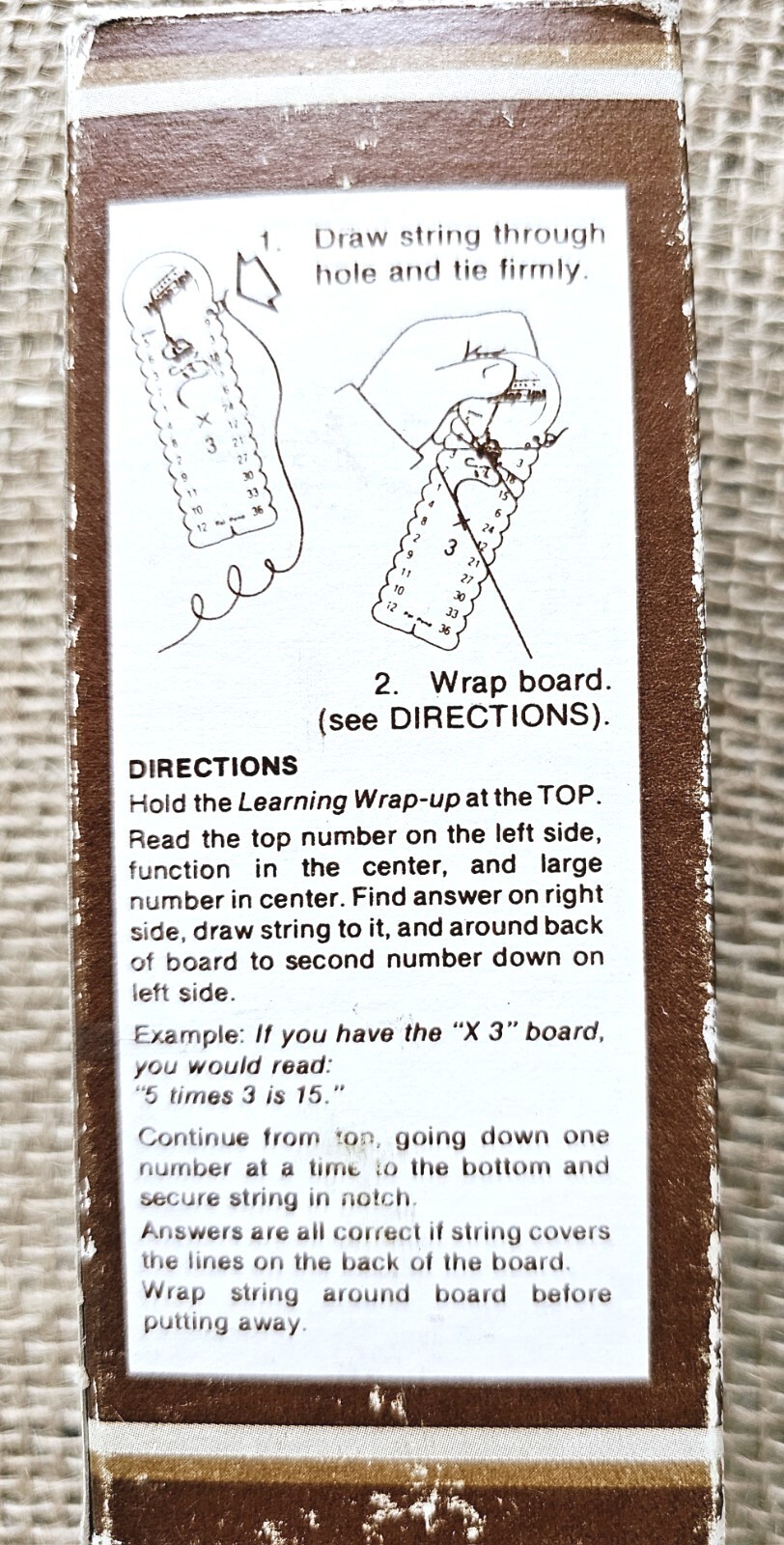 Vintage 1985 Learning Wrap Ups Subtraction & Addition 10 Pc Teaching Aide Math