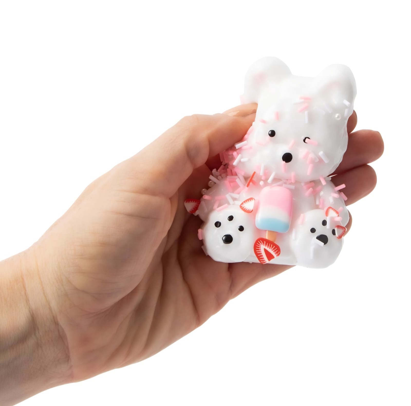 Taba Jelly Squeezeables White Dog Squishy, Penny Puppy Squishi Squeeze Toy USA