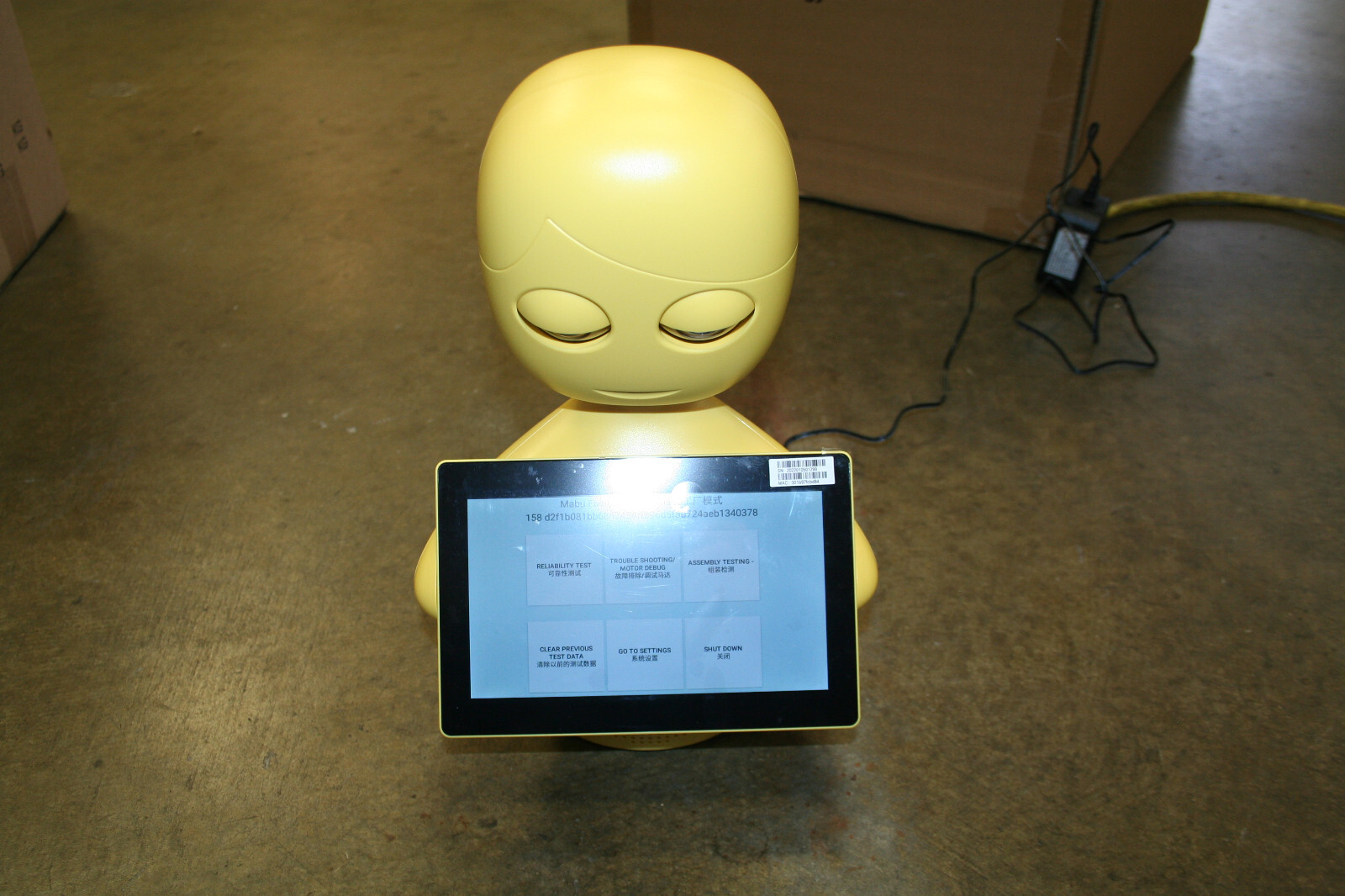 DIY Yellow Robot Boy – Mabu 2 Catalia Health Interactive Healthcare AI as-is