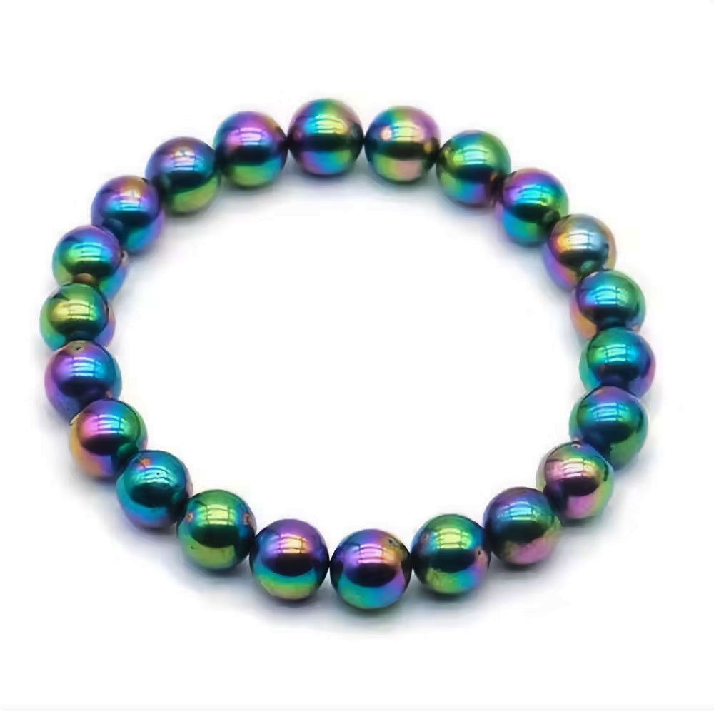 Magnetic Iridescent Hematite Spheres – 22pcs 14mm Sensory STEM Desk Toy Bracelet