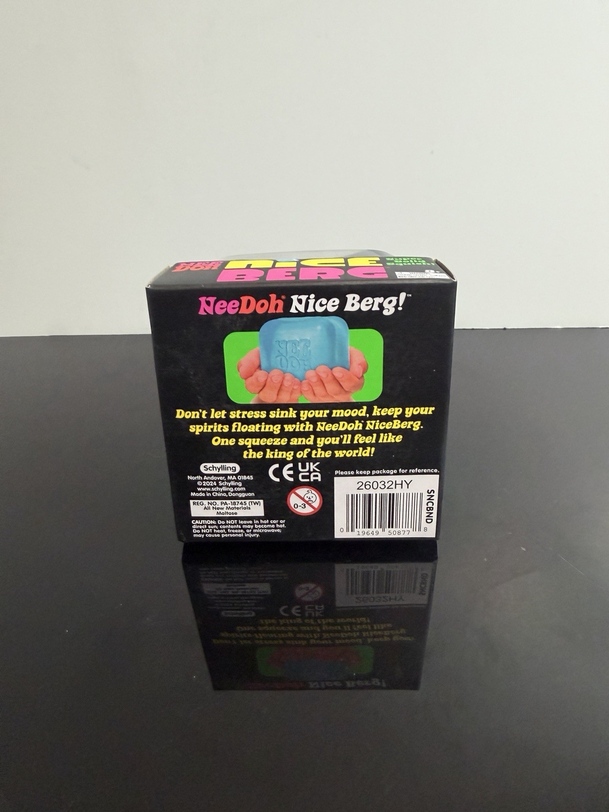 NeeDoh Nice Berg Blue XL Giant Nee Doh Niceberg Solid Squish Cube Brand New