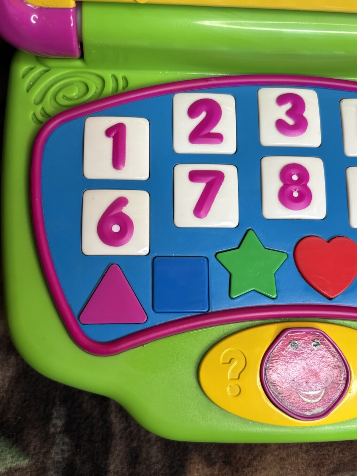 LOOK! BARNEY Laptop Interactive Learning (1) Cartridge 2002 Vintage Toy Portable