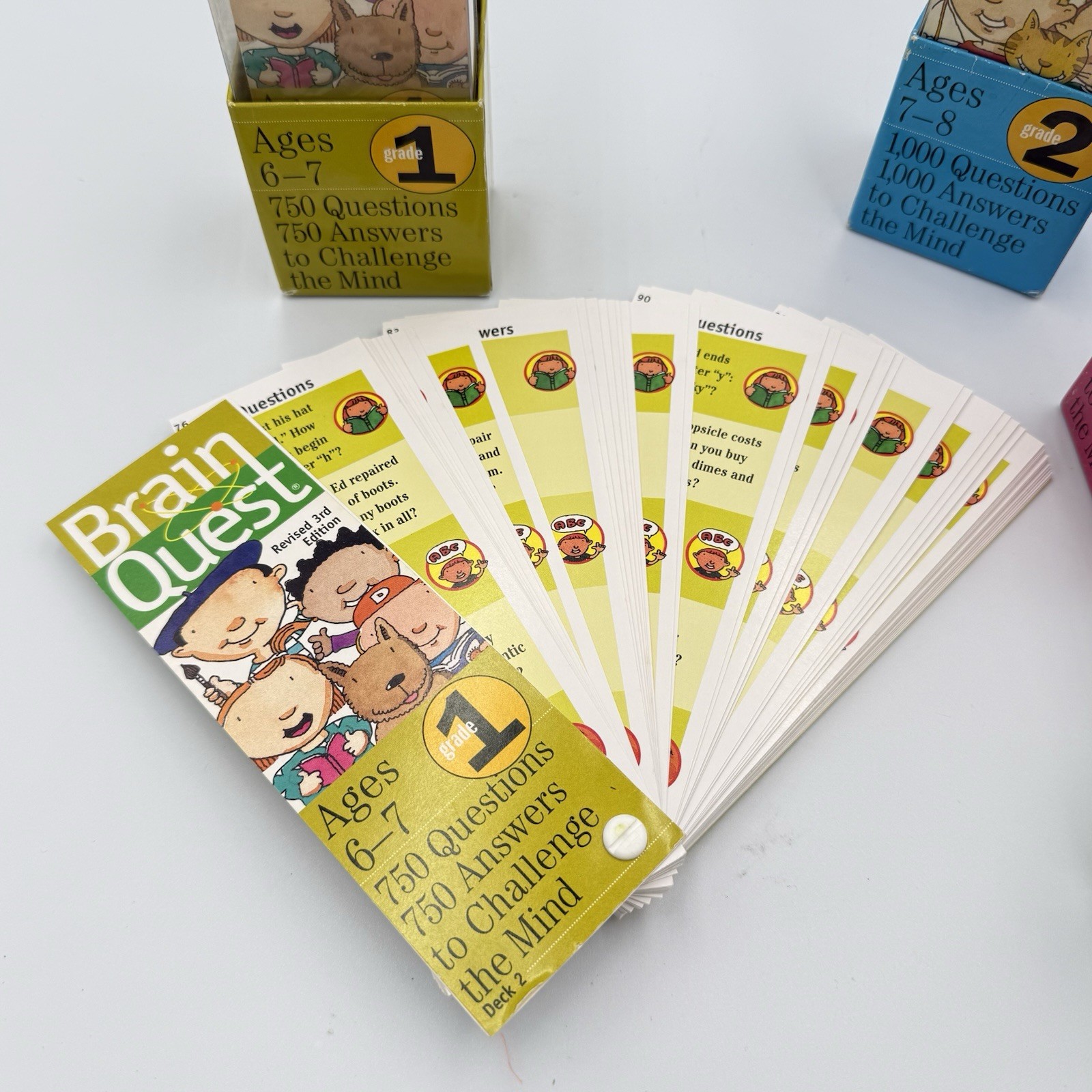 Vintage Brain Quest Bundle Set of 3 – Grades 1, 2, & 3 – Revised 3rd Edition
