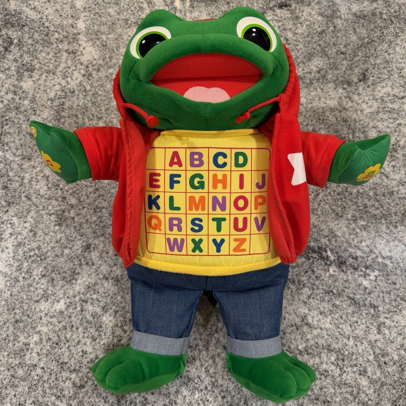 2000 LeapFrog- Read & Sing Little Leap- ABC Interactive Plush Tested/Works Sings