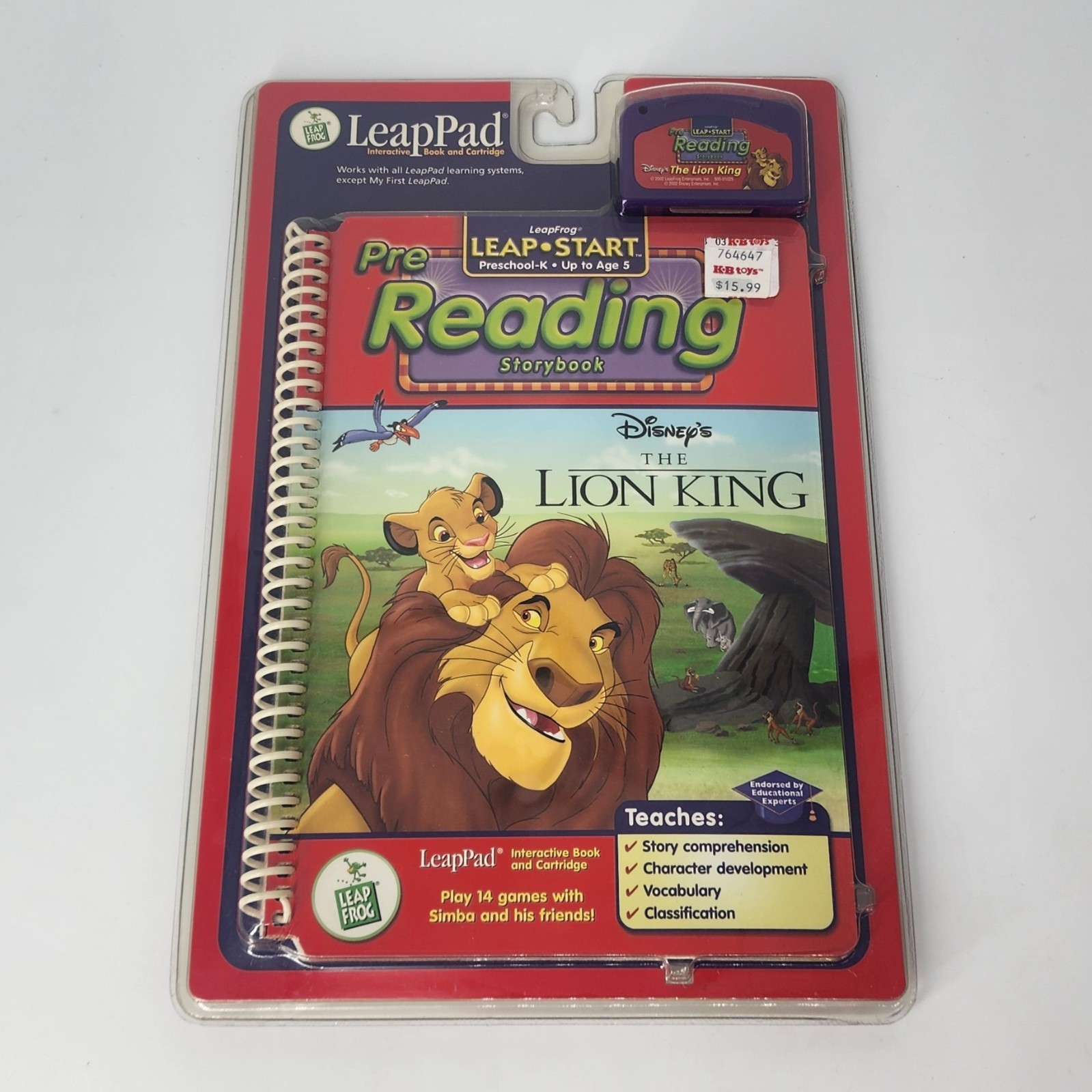 Leap Frog Pad Start lot of 4 – INTERACTVE BOOK & CARTRIDGE – Lion King – NEW!