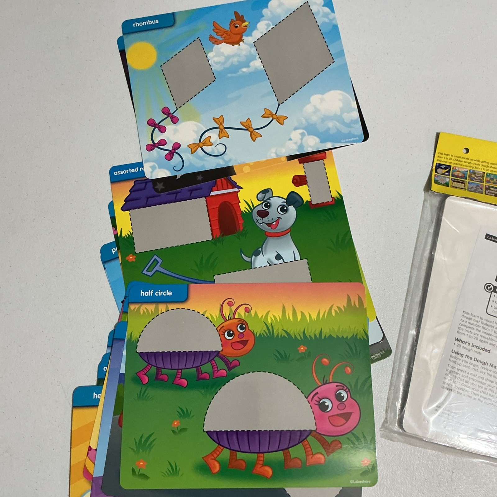 Lakeshore Learning Dough Mats Learn To Count & Shapes Lot