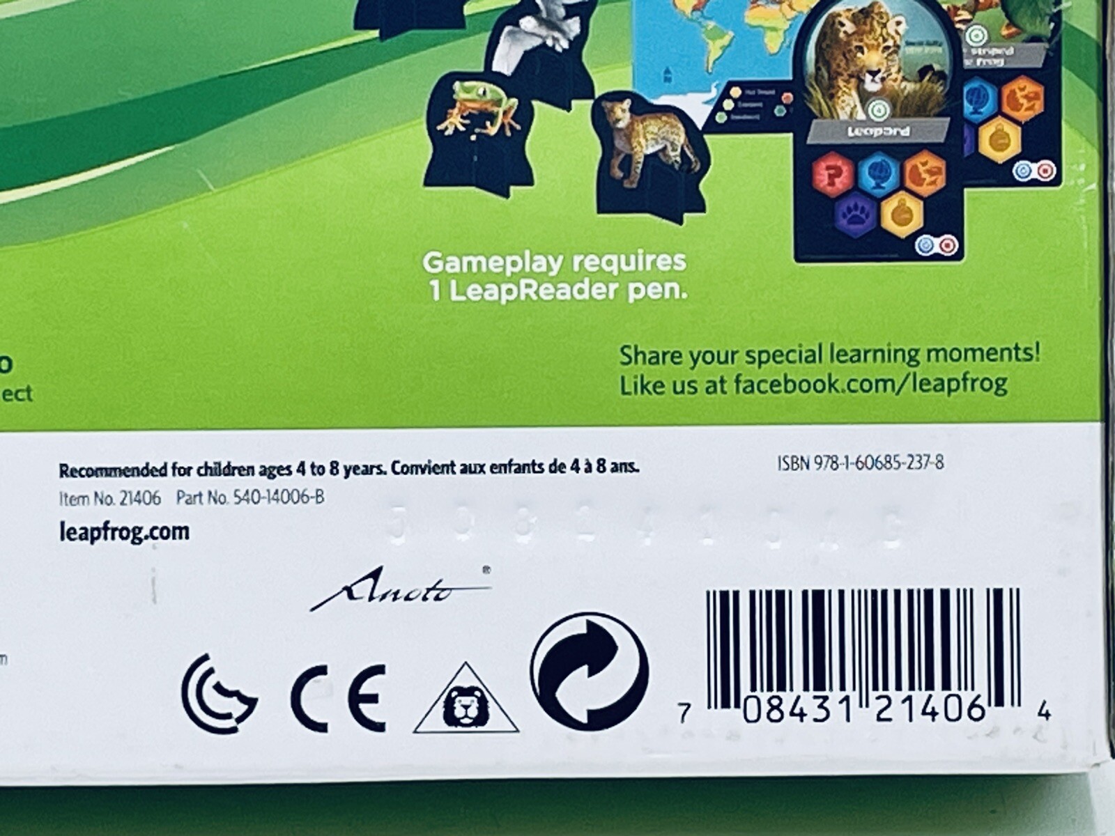 NEW LeapFrog LeapReader ANIMAL ADVENTURE Interactive Educational Board Game