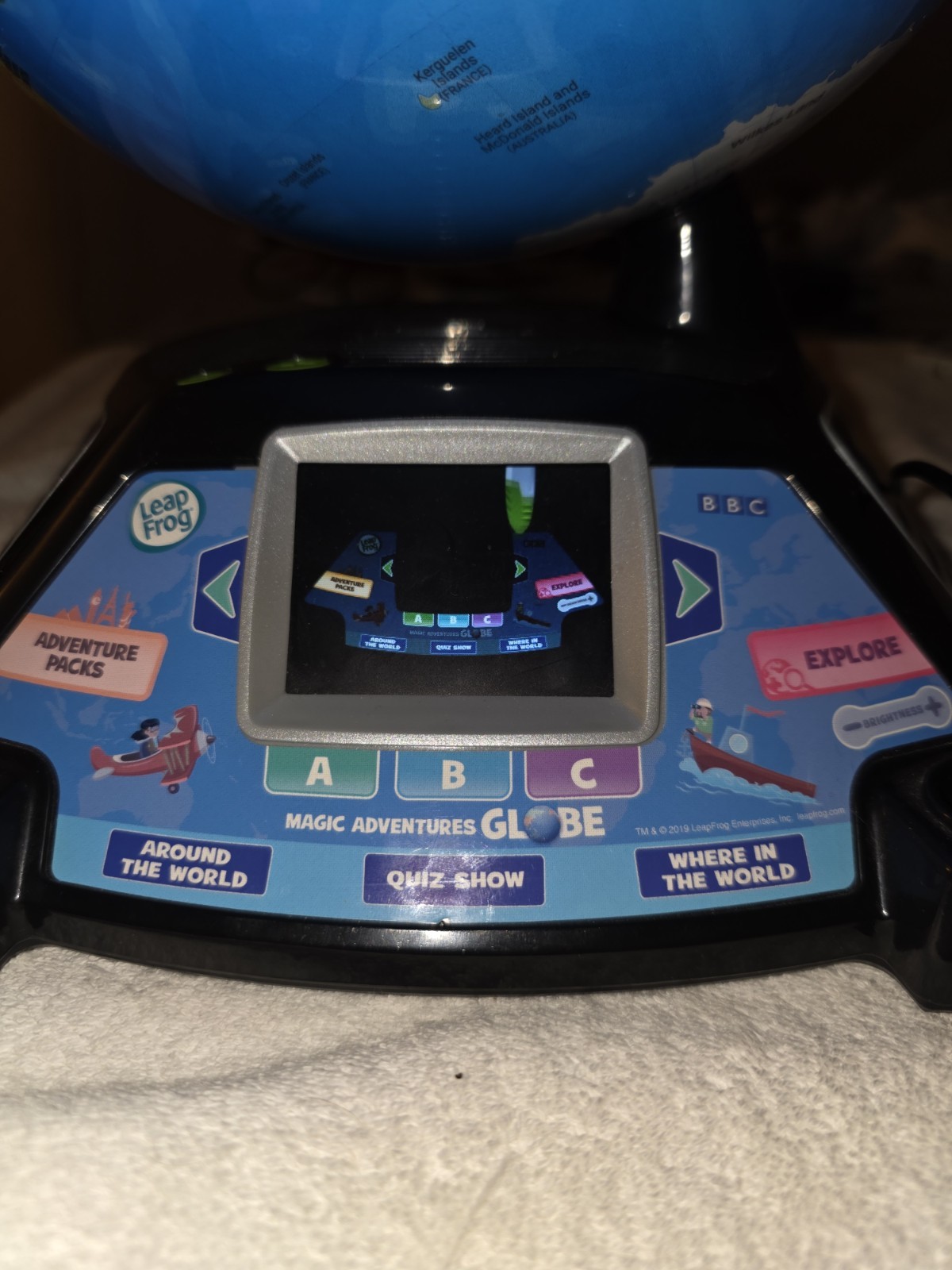 LeapFrog 80-605400 Magic Adventures Globe Educational Toy Tested New Batteries