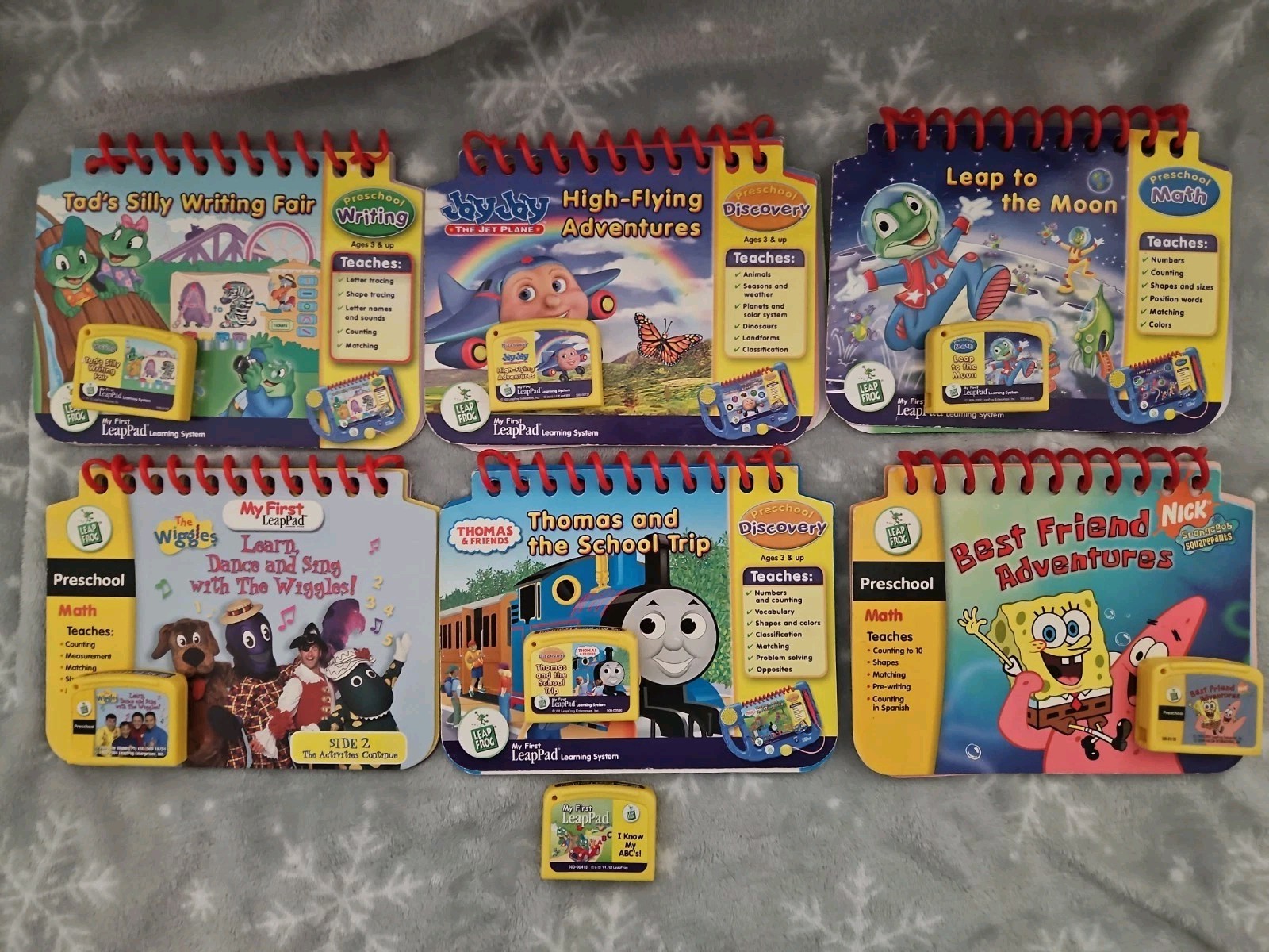 Lot Of 6 My First LeapPad Learning System Games And Books
