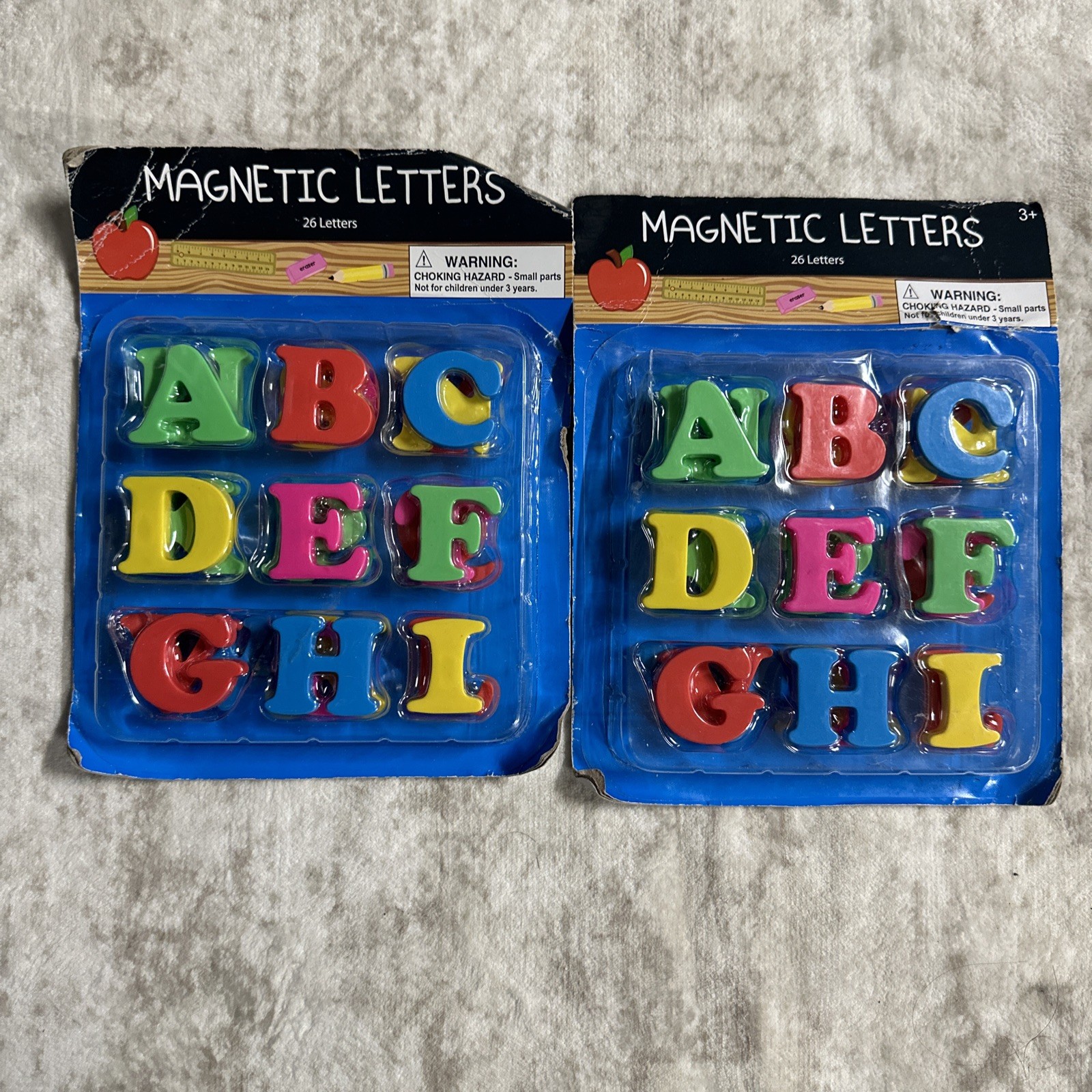2 Magnetic Letters 26 Each Pack Pieces Children’s Educational Toy – 2010 New