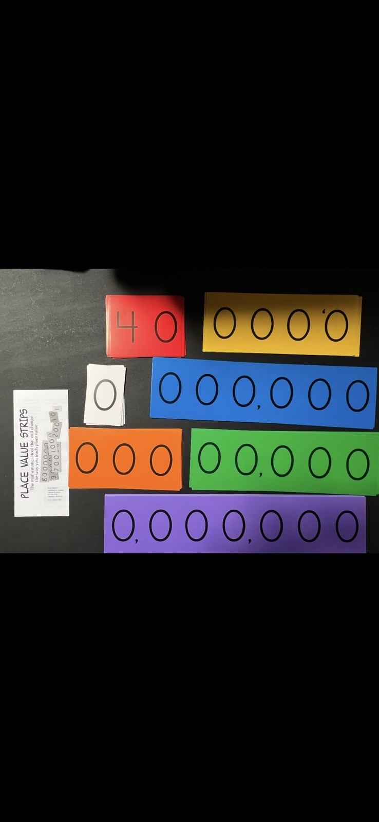 Singapore Math Place Value Strips Math Manipulative
