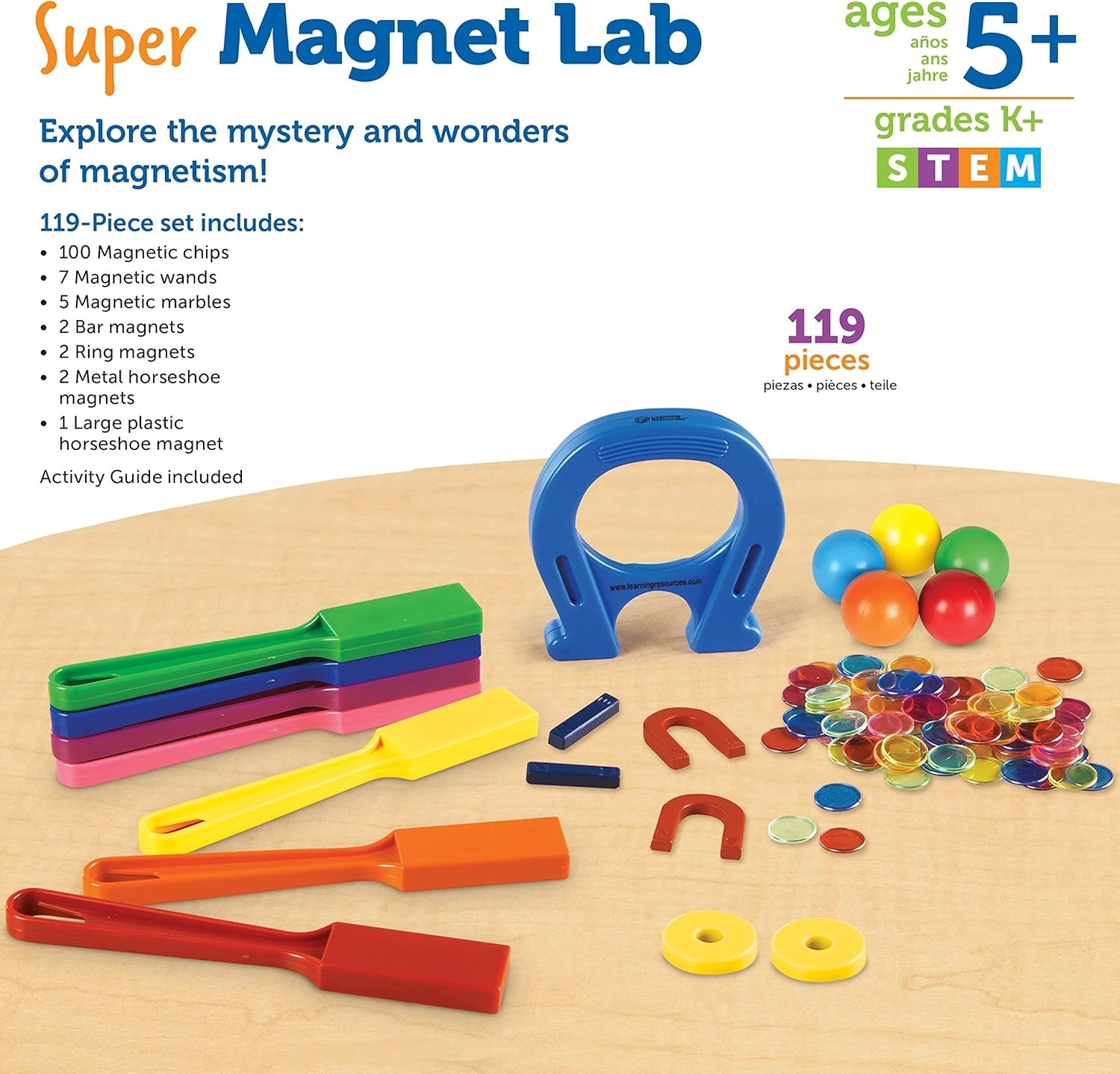 Hands-On Science Magnet Kit, 119 Pieces to Enhance Problem Solving Skills