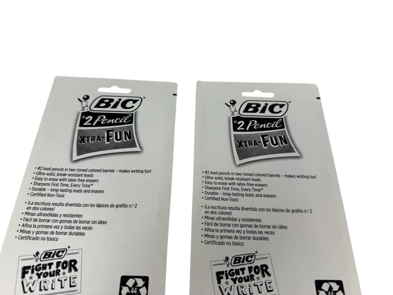 BIC #2 Pencil XTRA-FUN Pencils 8-Count Pack (Lot of 2) Break-Resistant Lead