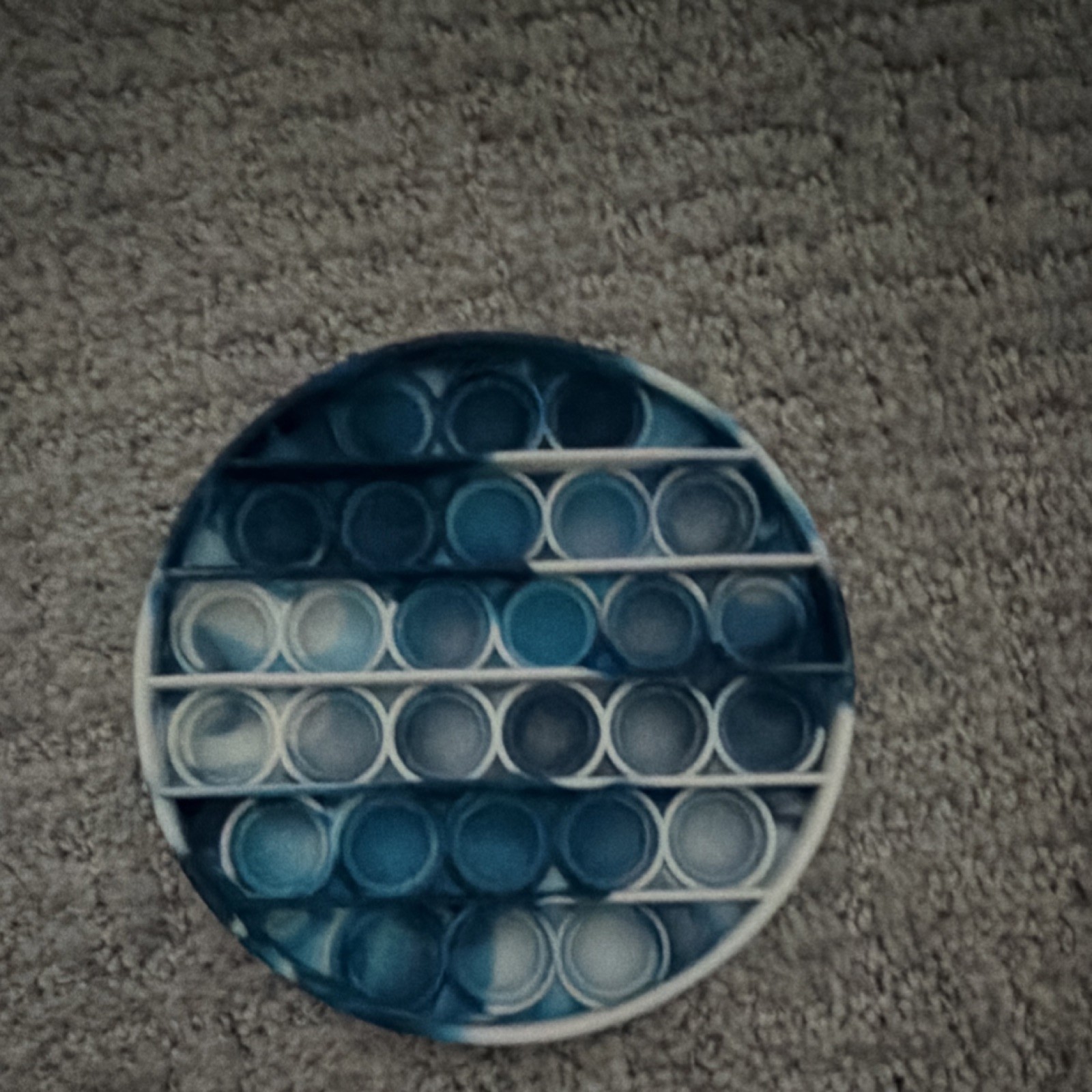 Round Blue Pop It Tactile Sensory Toy for Ages 3-4, 4-7, 8-11 Years