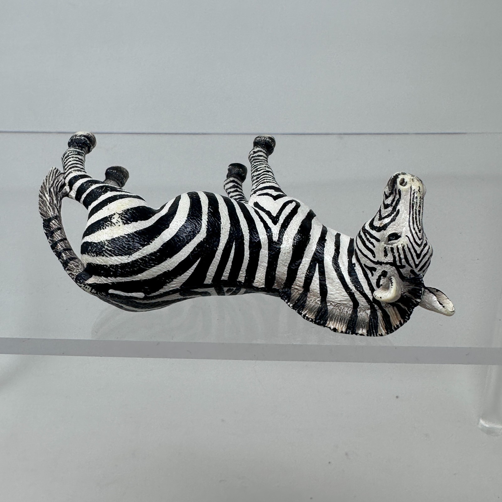 Schleich Zebra Figure Black White Horse Wildlife Zoo Animal Figurine 4″ 2008