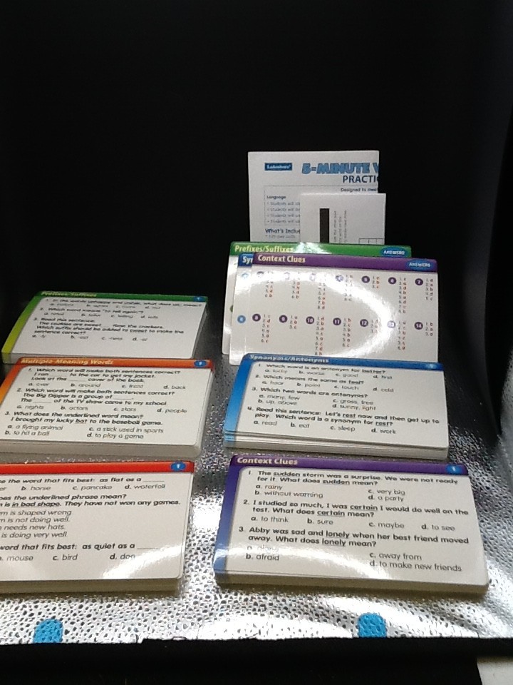 Lakeshore 5 Minute Vocabulary Practice Cards 8+ Homeschool Elementary Complete